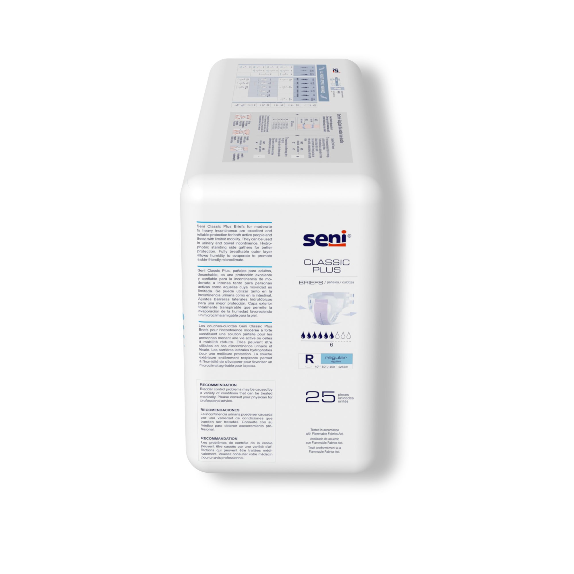 Seni® Classic Plus Moderate to Heavy Absorbency Incontinence Brief, Regular - Image 6