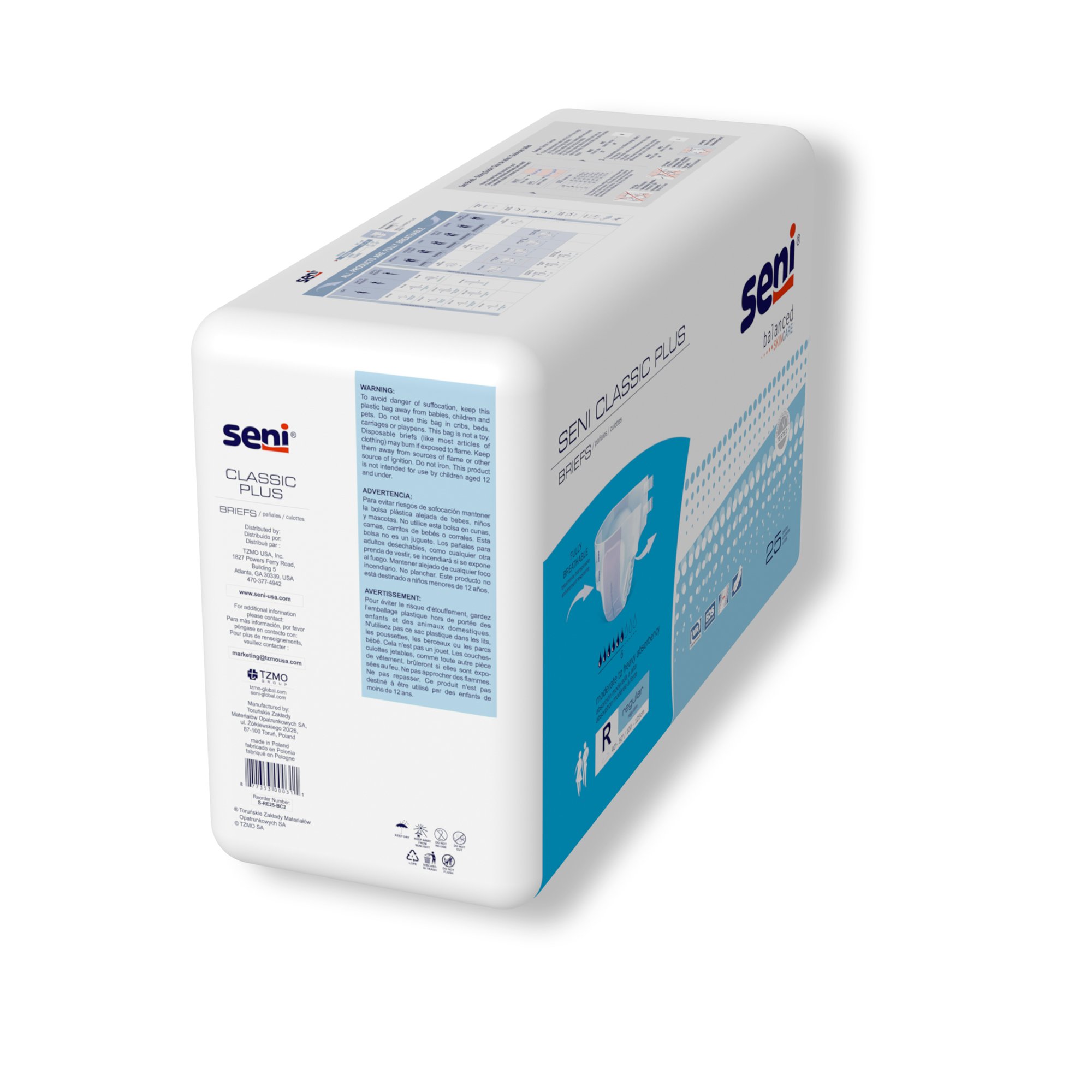 Seni® Classic Plus Moderate to Heavy Absorbency Incontinence Brief, Regular - Image 7
