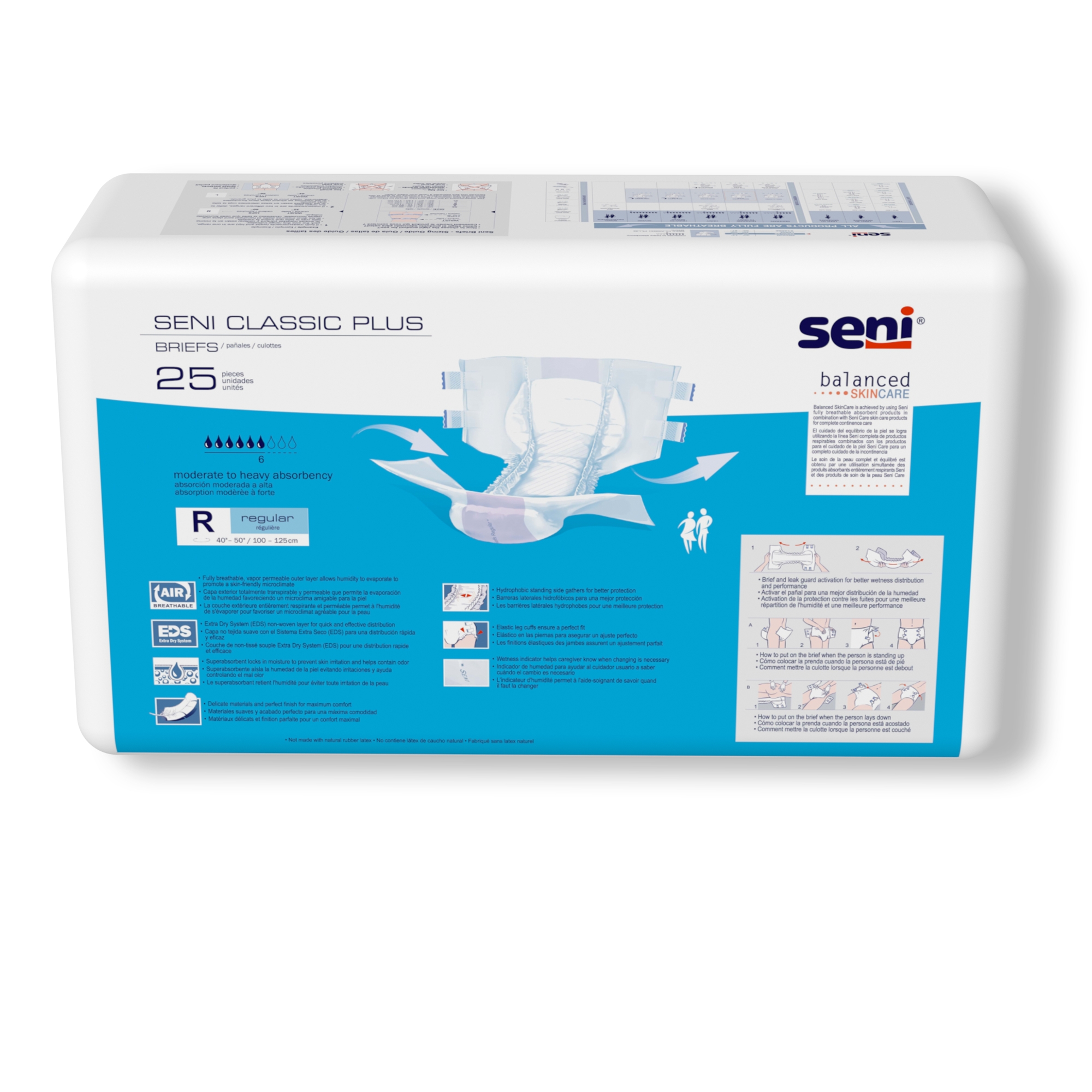 Seni® Classic Plus Moderate to Heavy Absorbency Incontinence Brief, Regular - Image 8