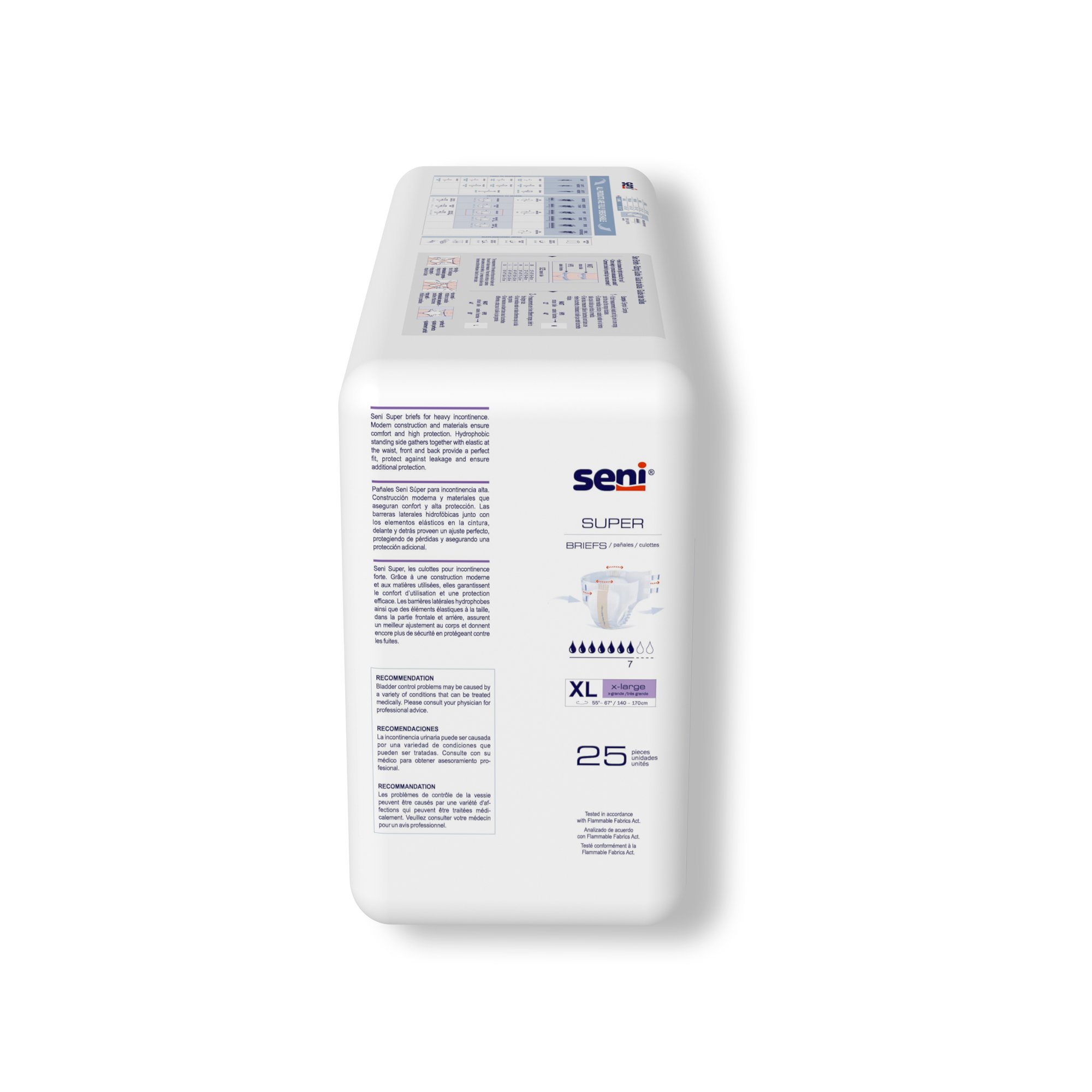 Seni® Super Heavy Absorbency Incontinence Brief, Extra Large - Image 6