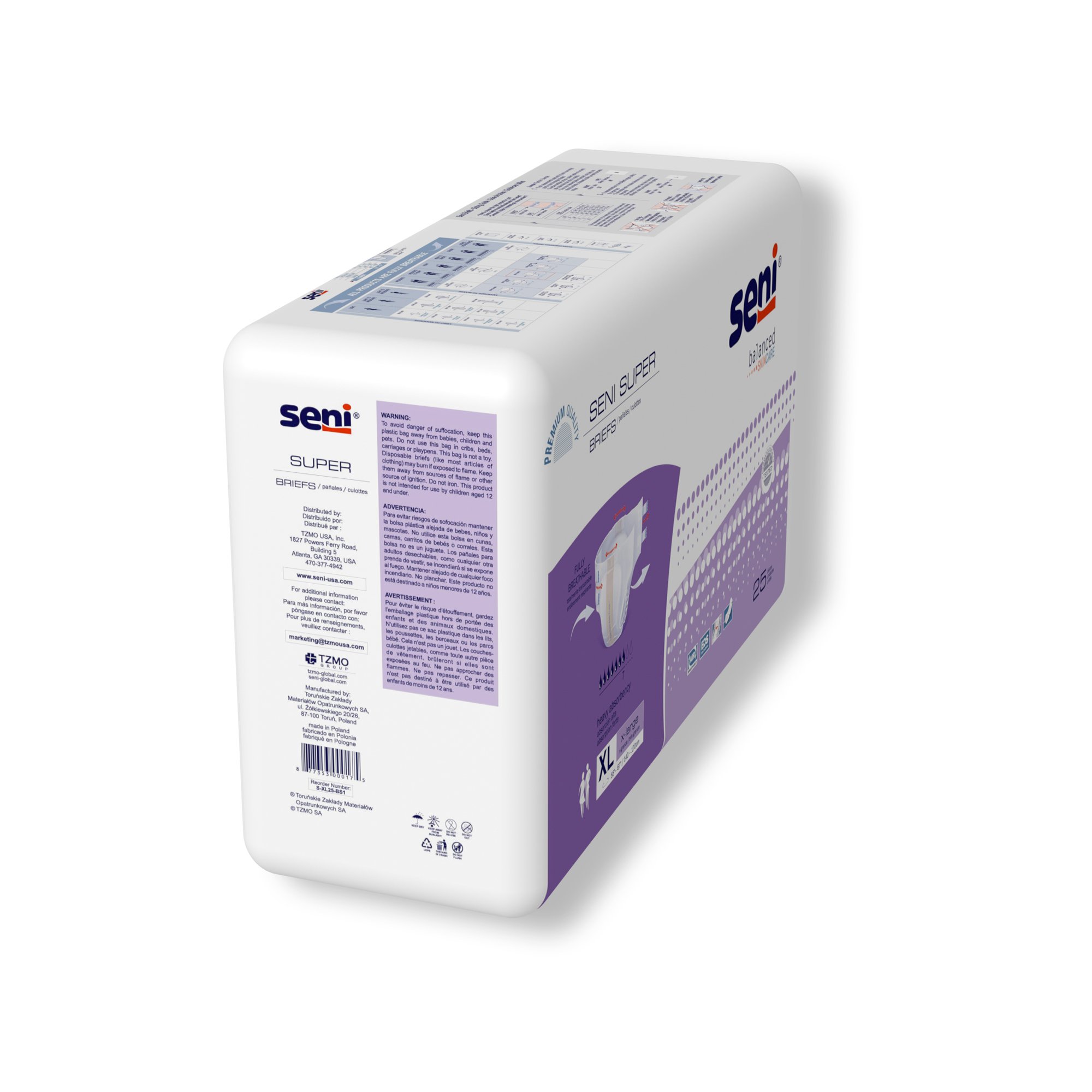 Seni® Super Heavy Absorbency Incontinence Brief, Extra Large - Image 7