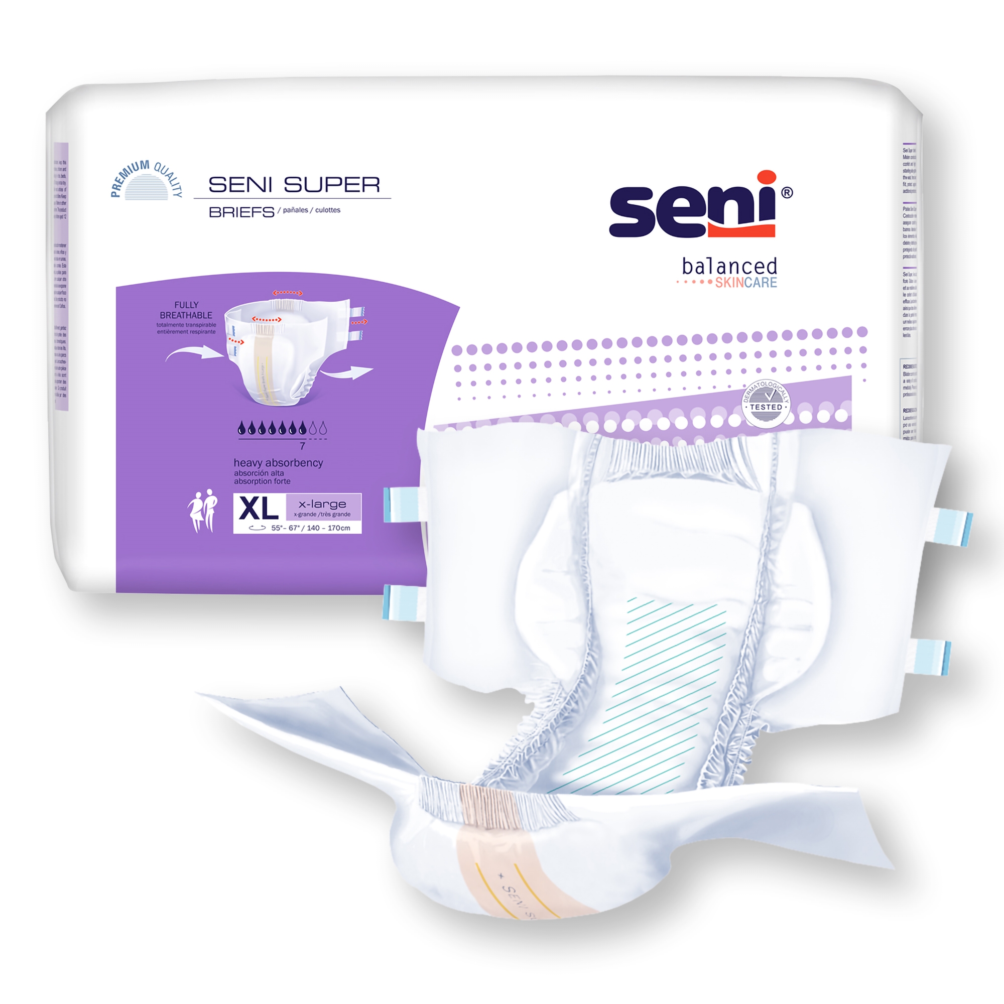 Seni® Super Heavy Absorbency Incontinence Brief, Extra Large - Image 5