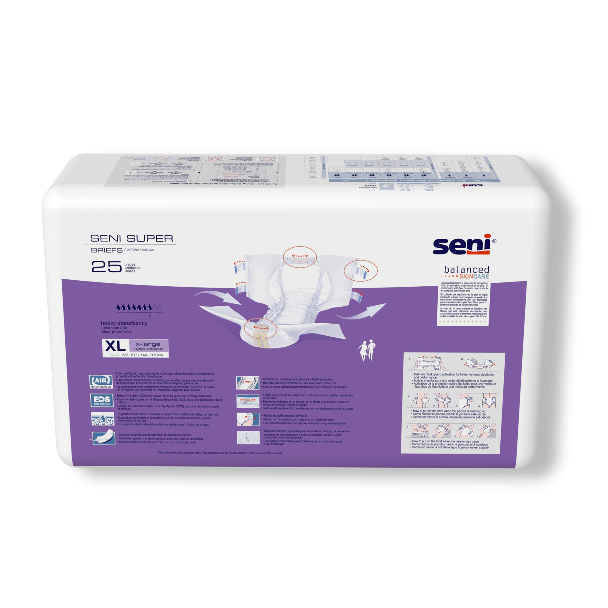 Seni® Super Heavy Absorbency Incontinence Brief, Extra Large - Image 8