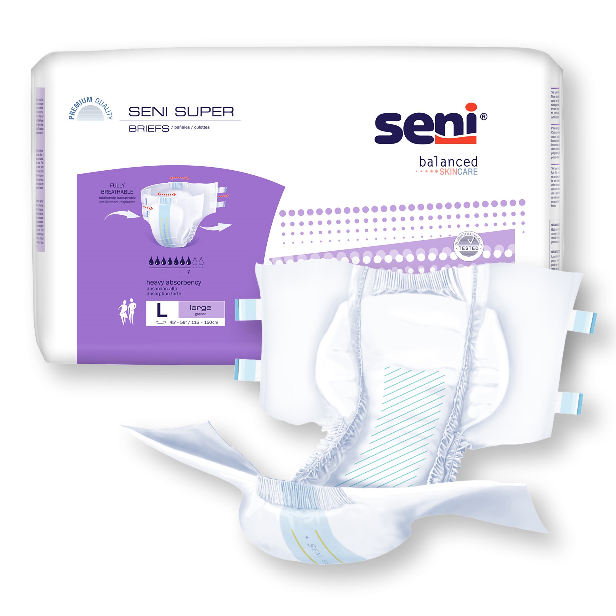 Seni® Super Heavy Absorbency Incontinence Brief, Large - Image 5