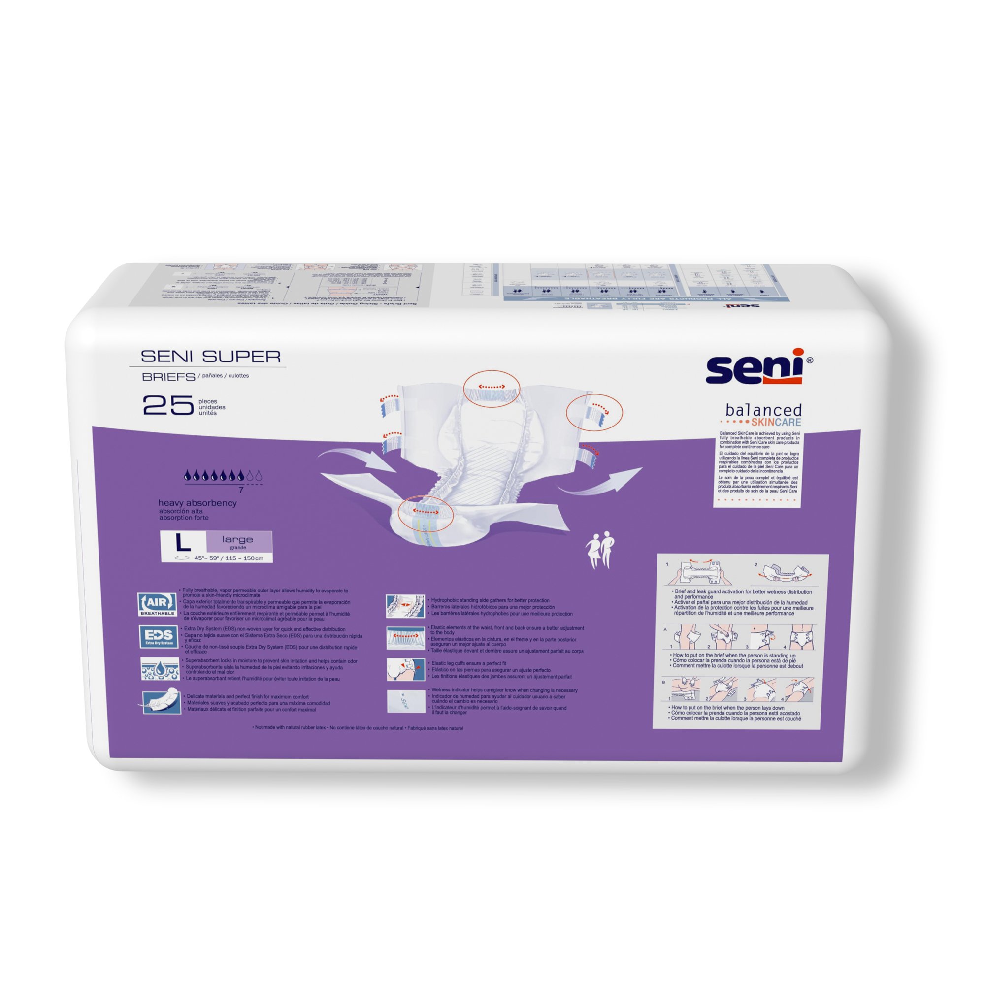 Seni® Super Heavy Absorbency Incontinence Brief, Large - Image 8