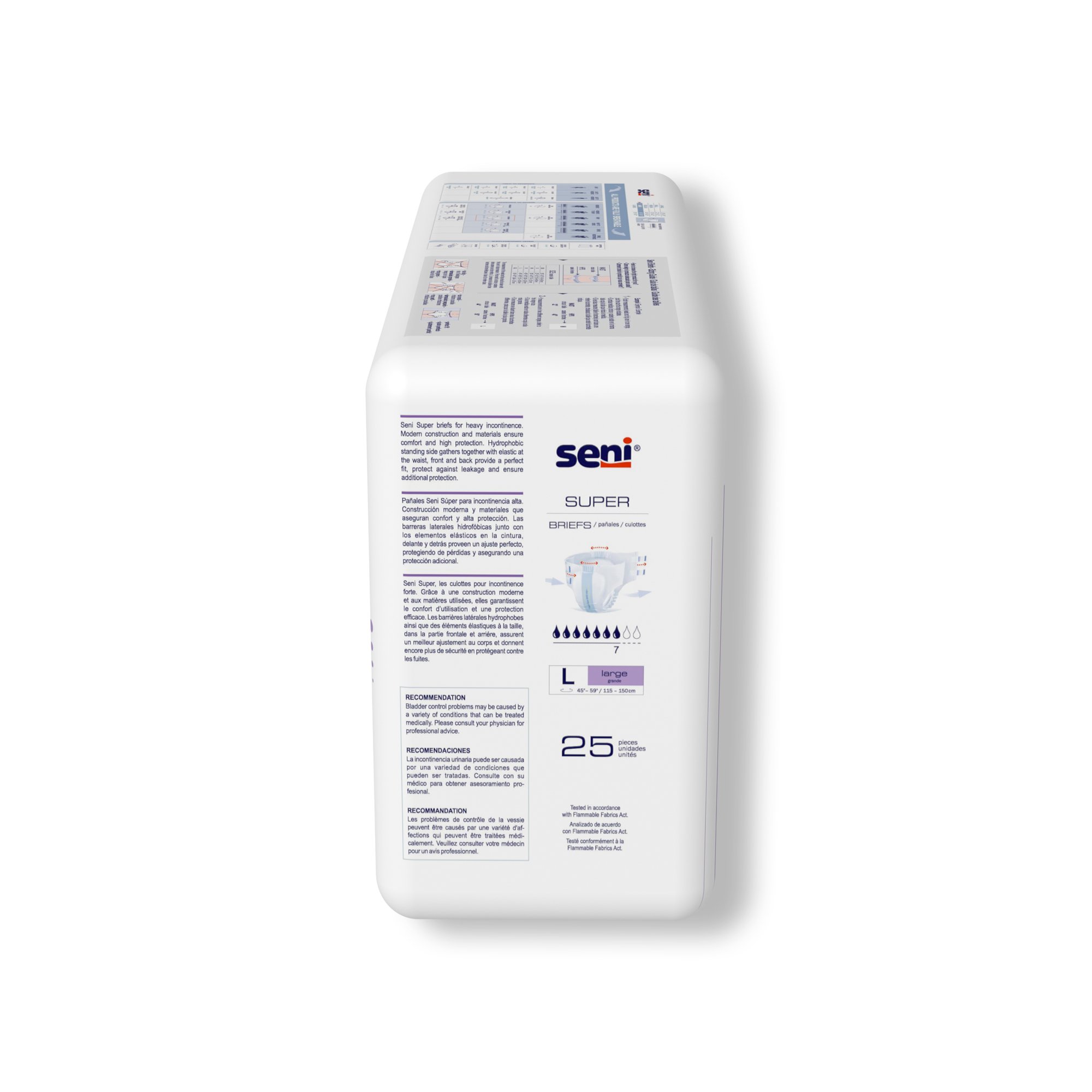 Seni® Super Heavy Absorbency Incontinence Brief, Large - Image 6