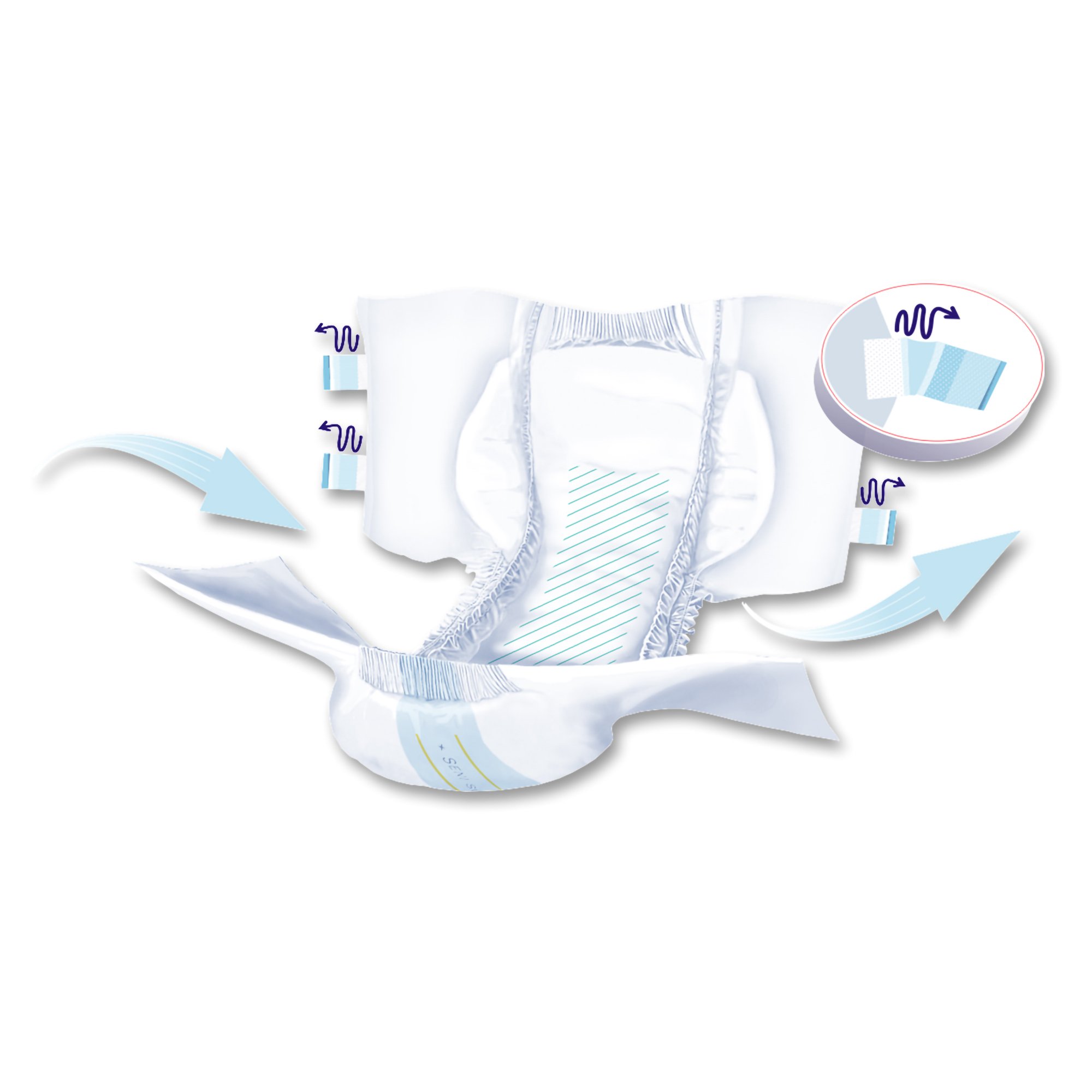 Seni® Super Heavy Absorbency Incontinence Brief, Large - Image 9