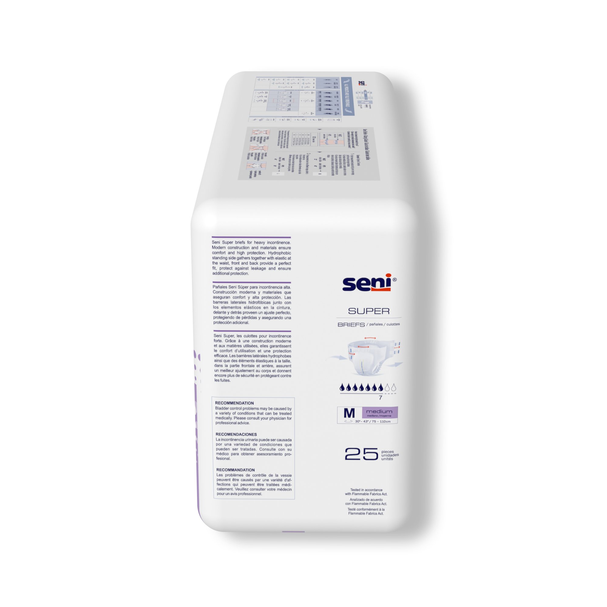 Seni® Super Heavy Absorbency Incontinence Brief, Medium - Image 6