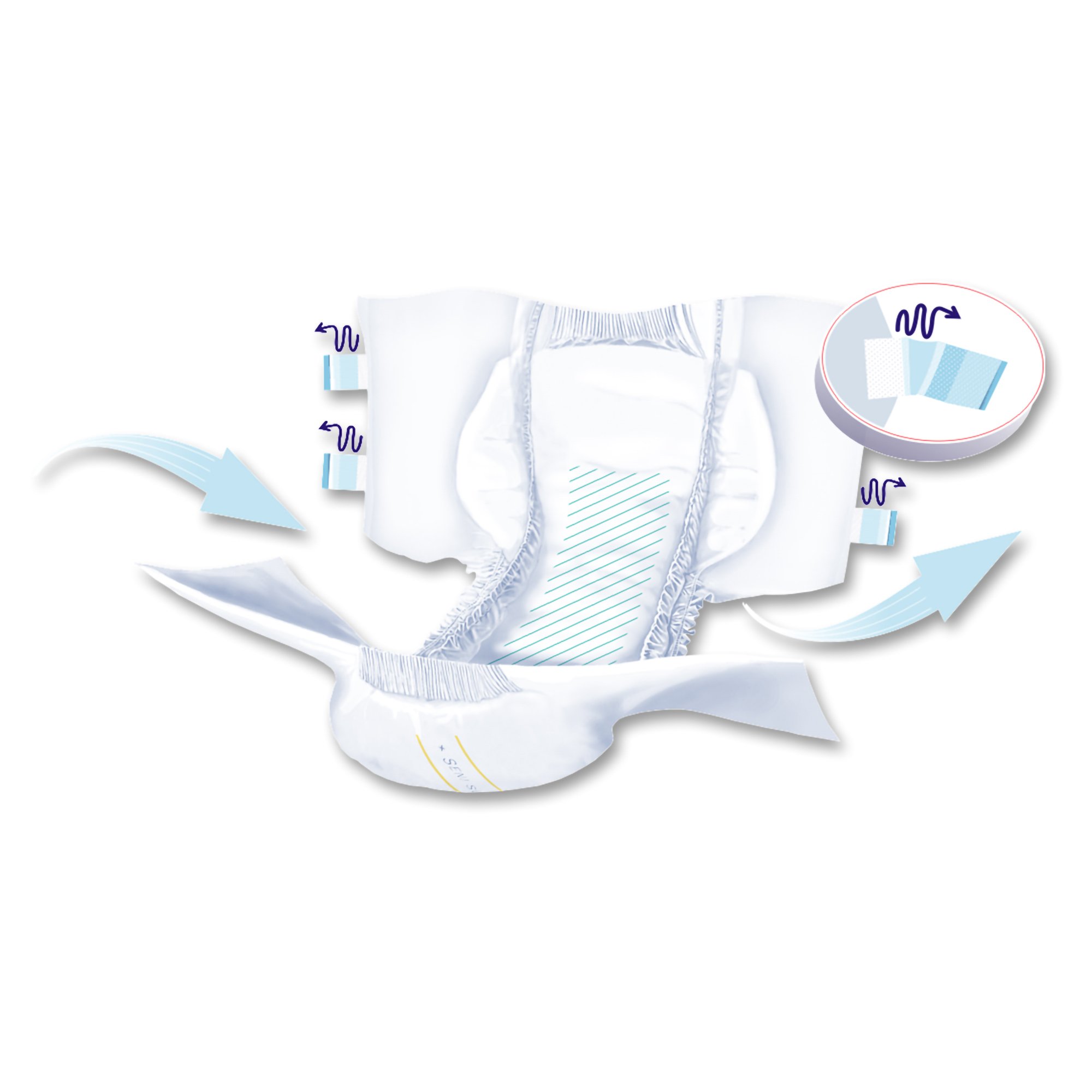 Seni® Super Heavy Absorbency Incontinence Brief, Medium - Image 9