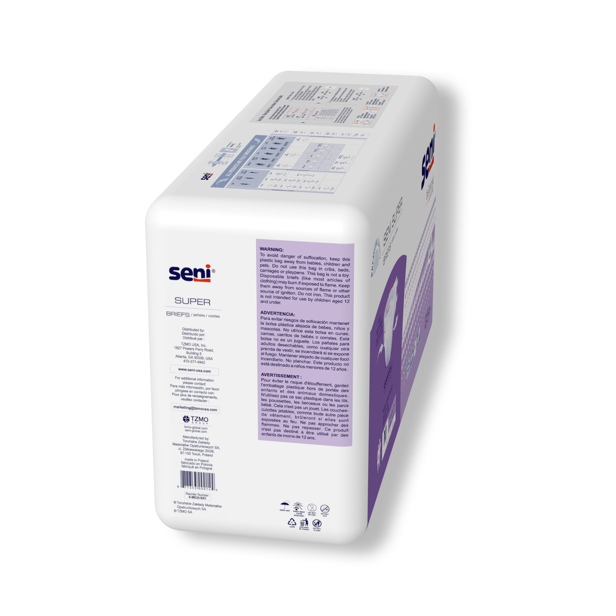 Seni® Super Heavy Absorbency Incontinence Brief, Medium - Image 7
