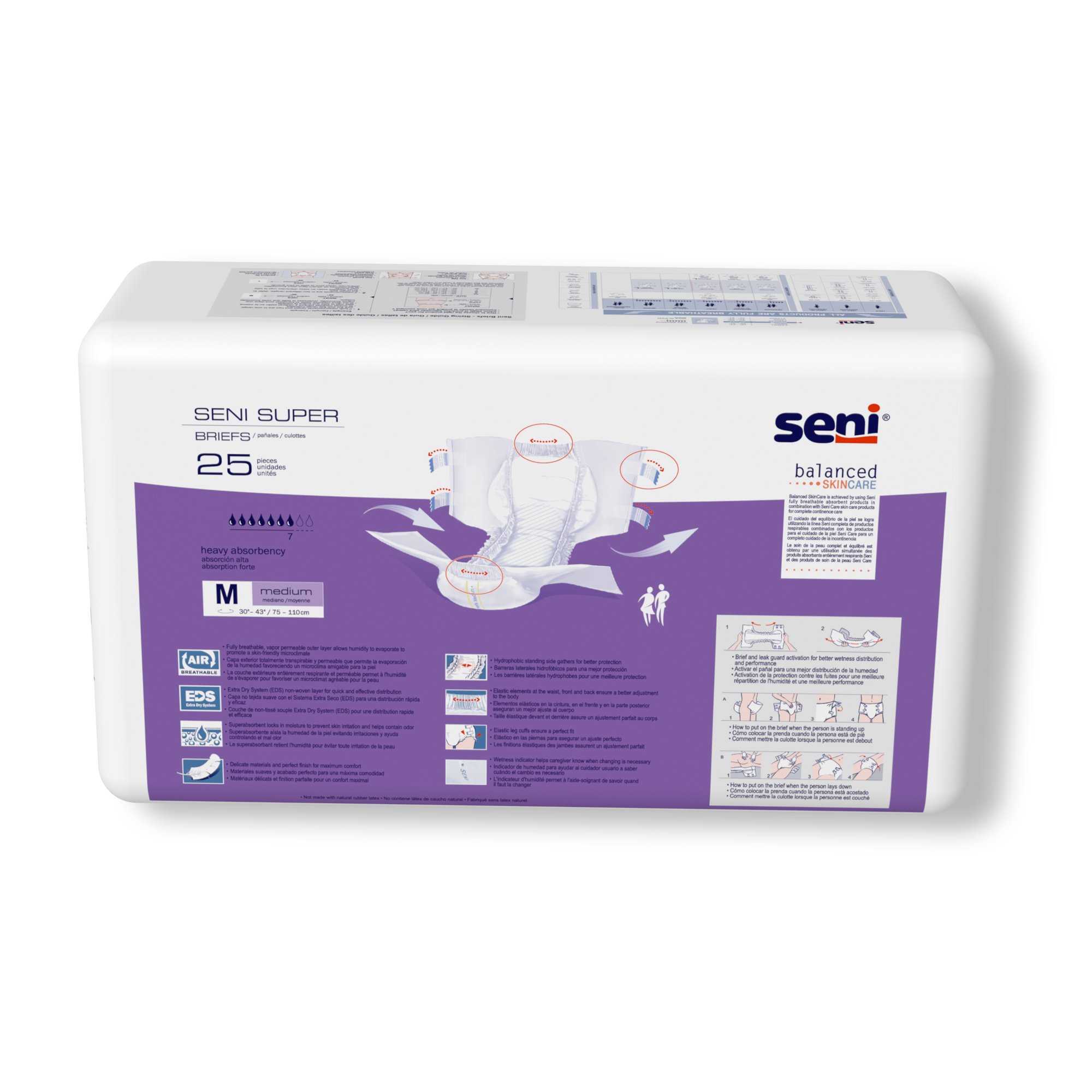 Seni® Super Heavy Absorbency Incontinence Brief, Medium - Image 8