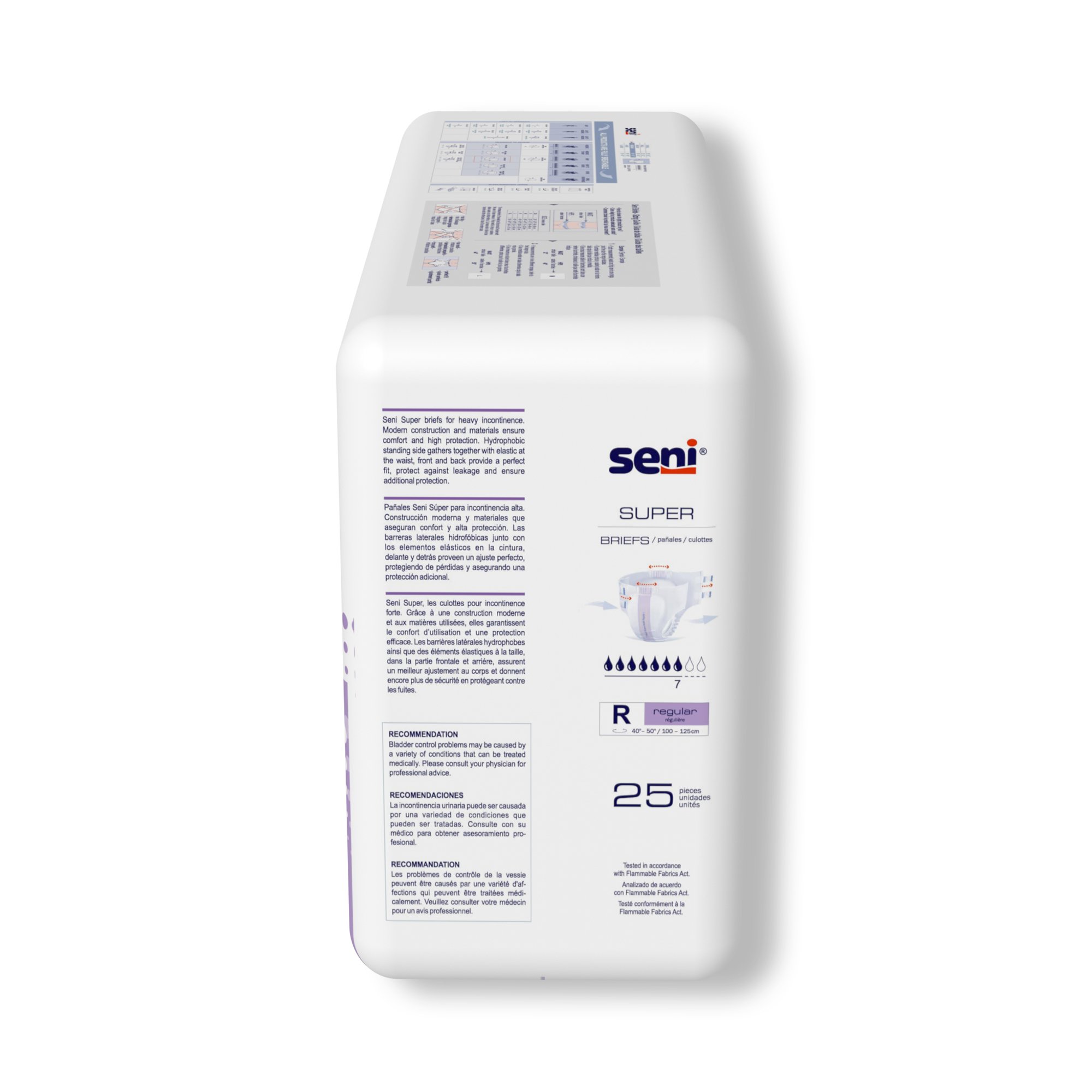 Seni® Super Heavy Absorbency Incontinence Brief, Regular - Image 2