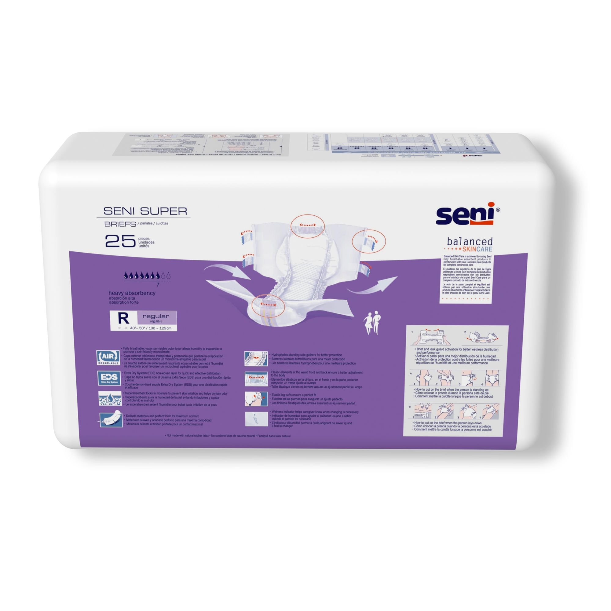 Seni® Super Heavy Absorbency Incontinence Brief, Regular - Image 4