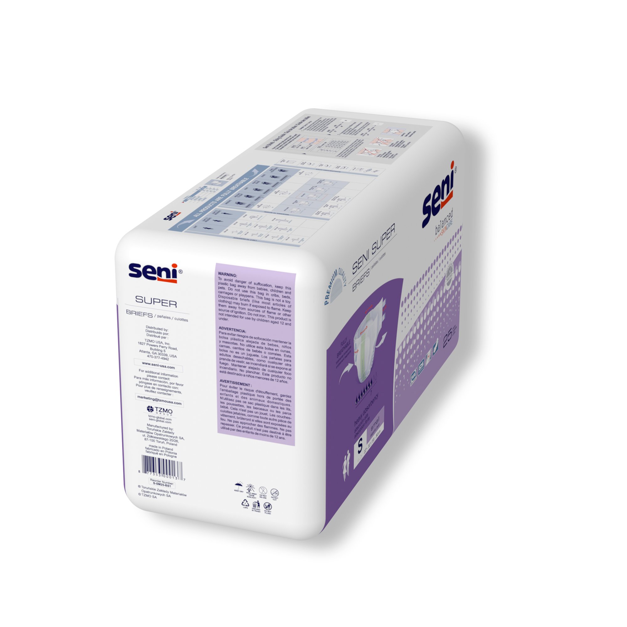 Seni® Super Heavy Absorbency Incontinence Brief, Small - Image 7