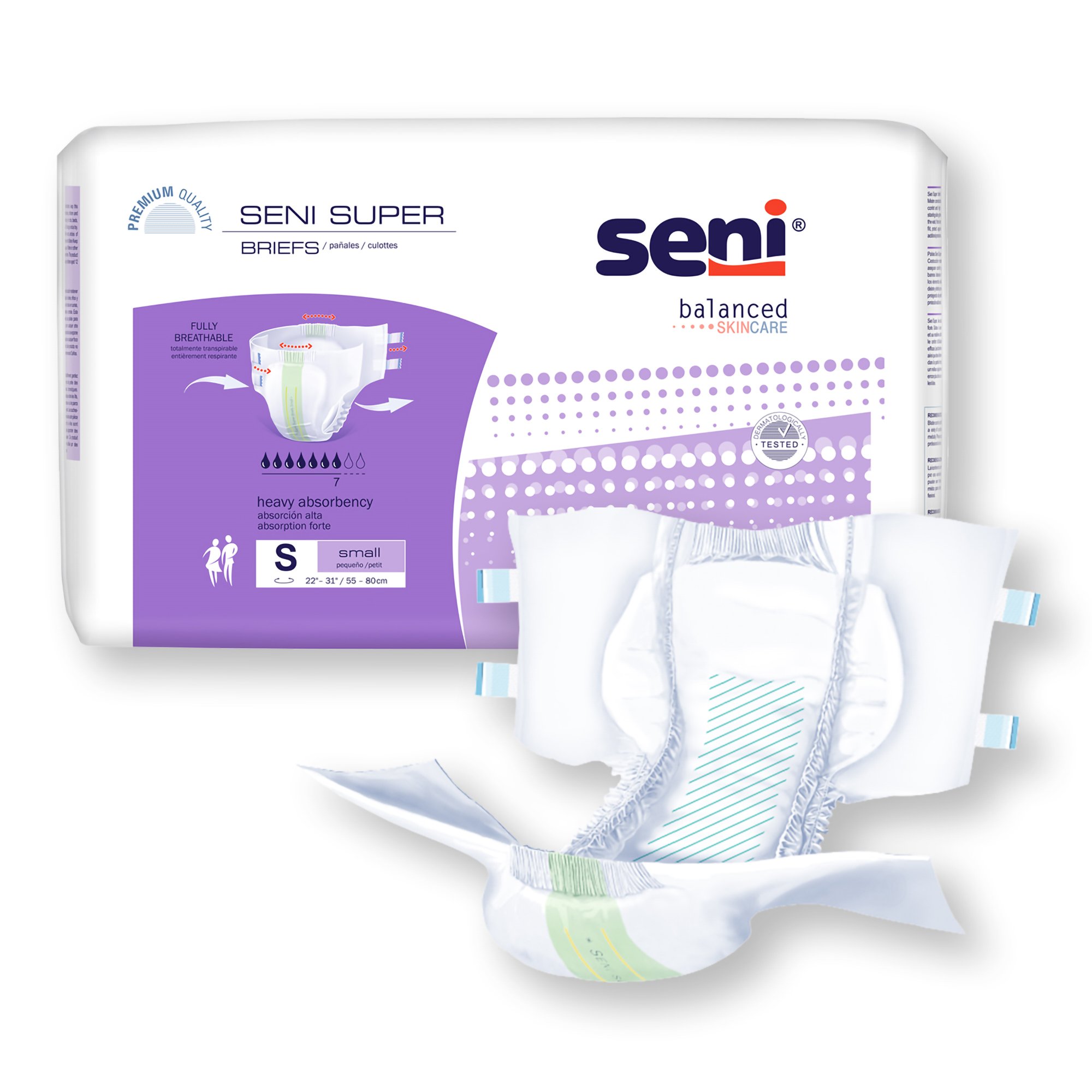 Seni® Super Heavy Absorbency Incontinence Brief, Small - Image 5