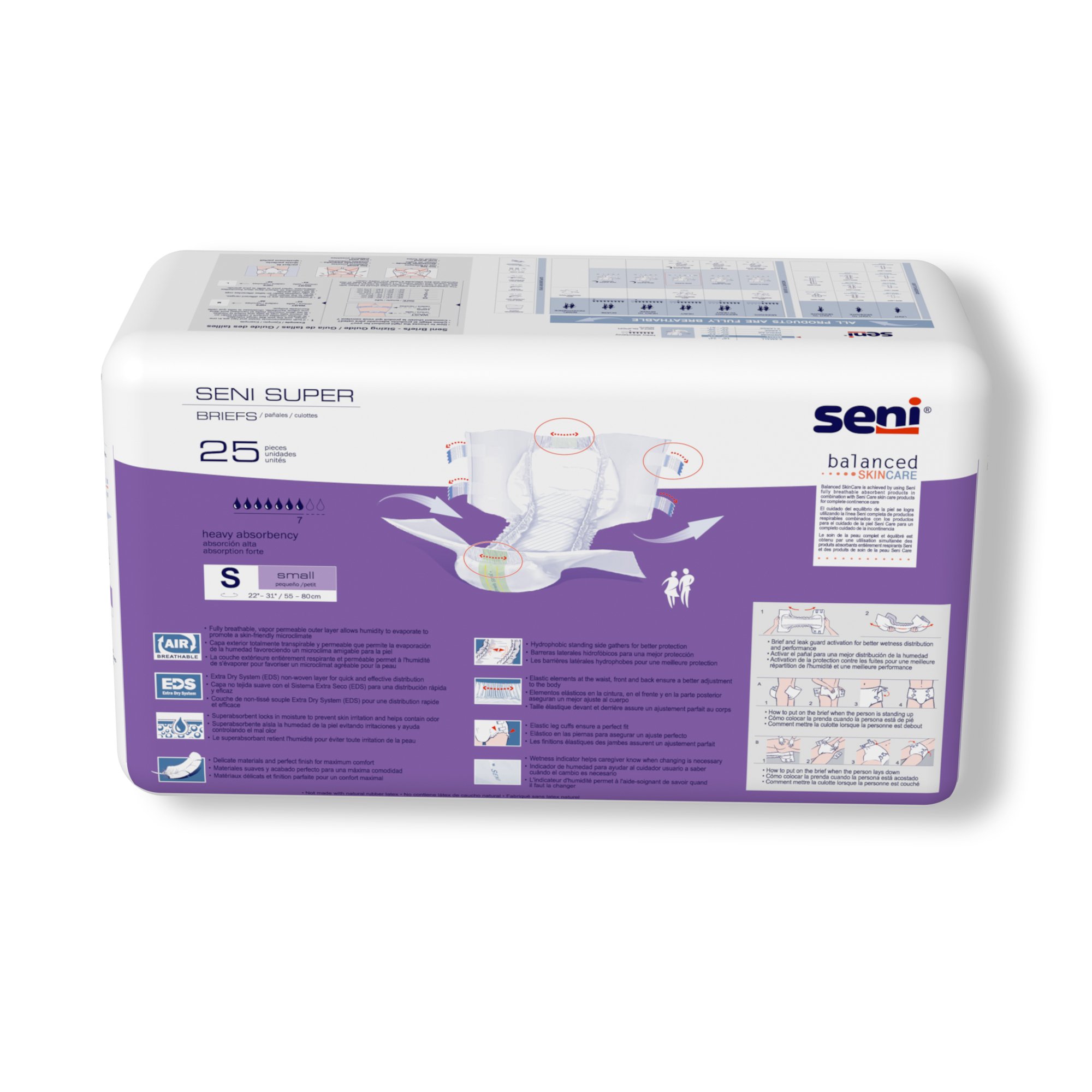 Seni® Super Heavy Absorbency Incontinence Brief, Small - Image 8