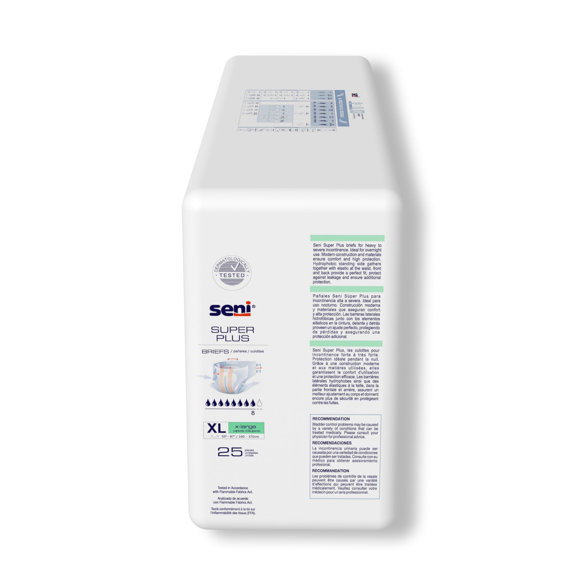 Seni® Super Plus Overnight Heavy Absorbency Incontinence Brief, Extra Large - Image 8