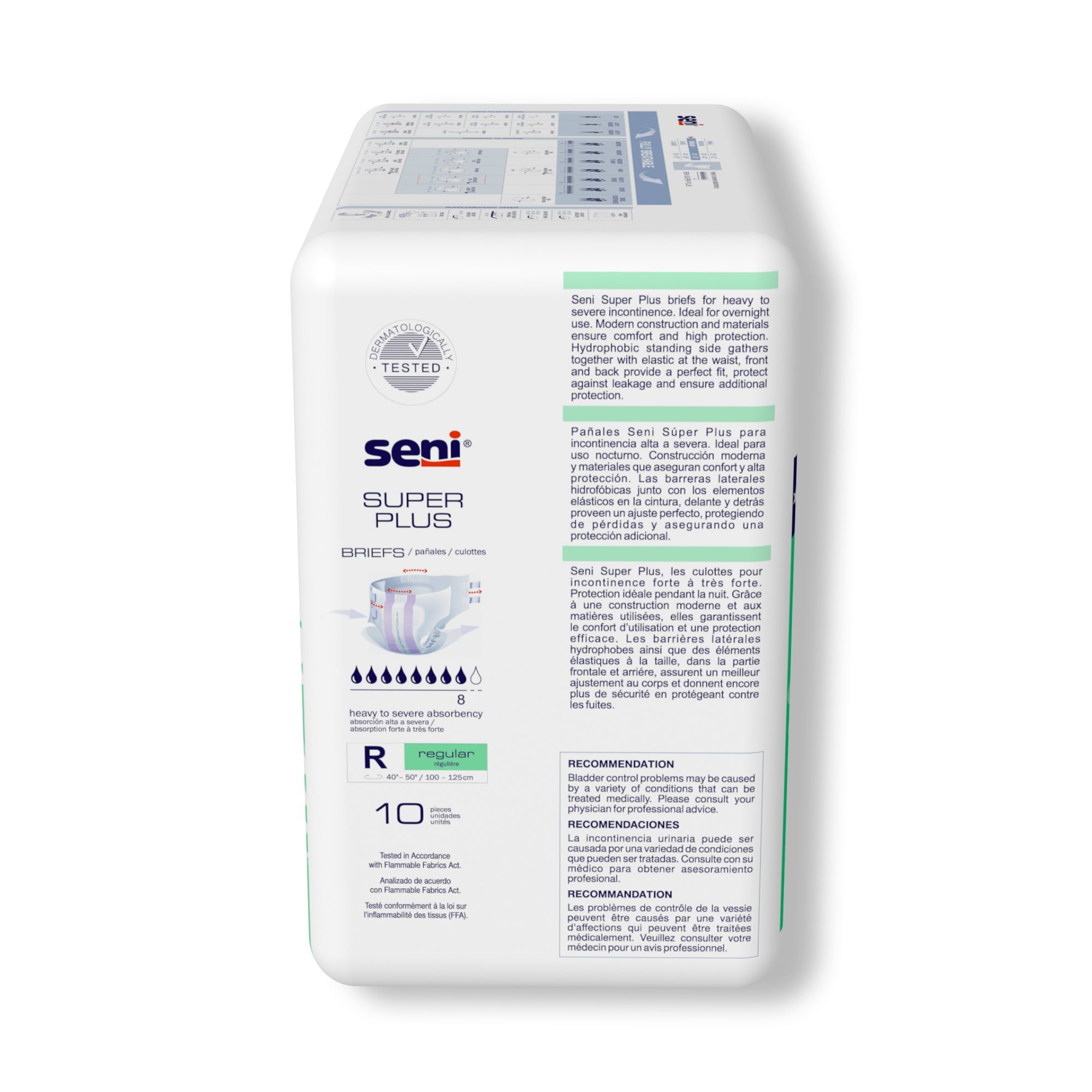 Seni® Super Plus Overnight Heavy Absorbency Incontinence Brief, Regular - Image 8