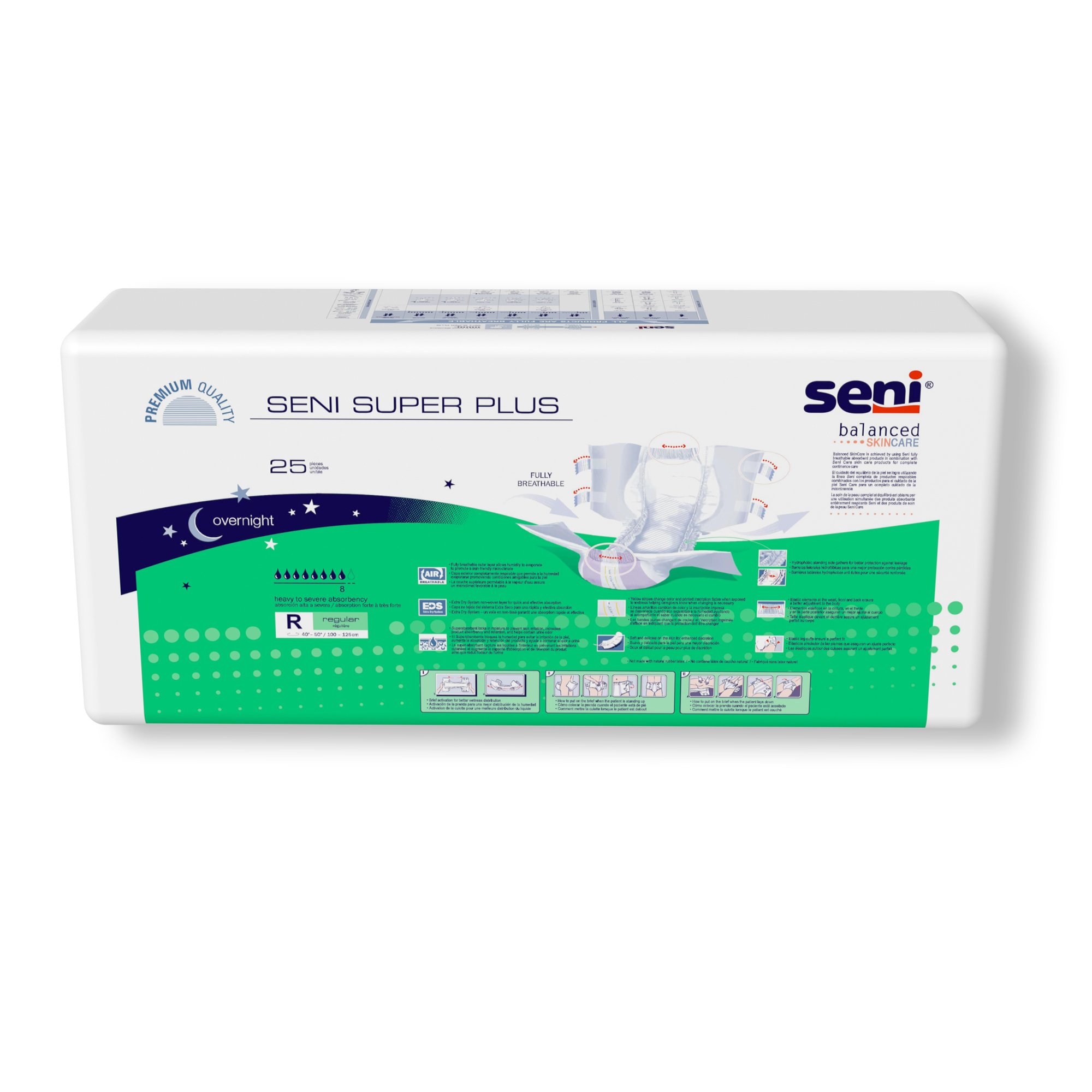 Seni® Super Plus Overnight Heavy Absorbency Incontinence Brief, Regular - Image 9