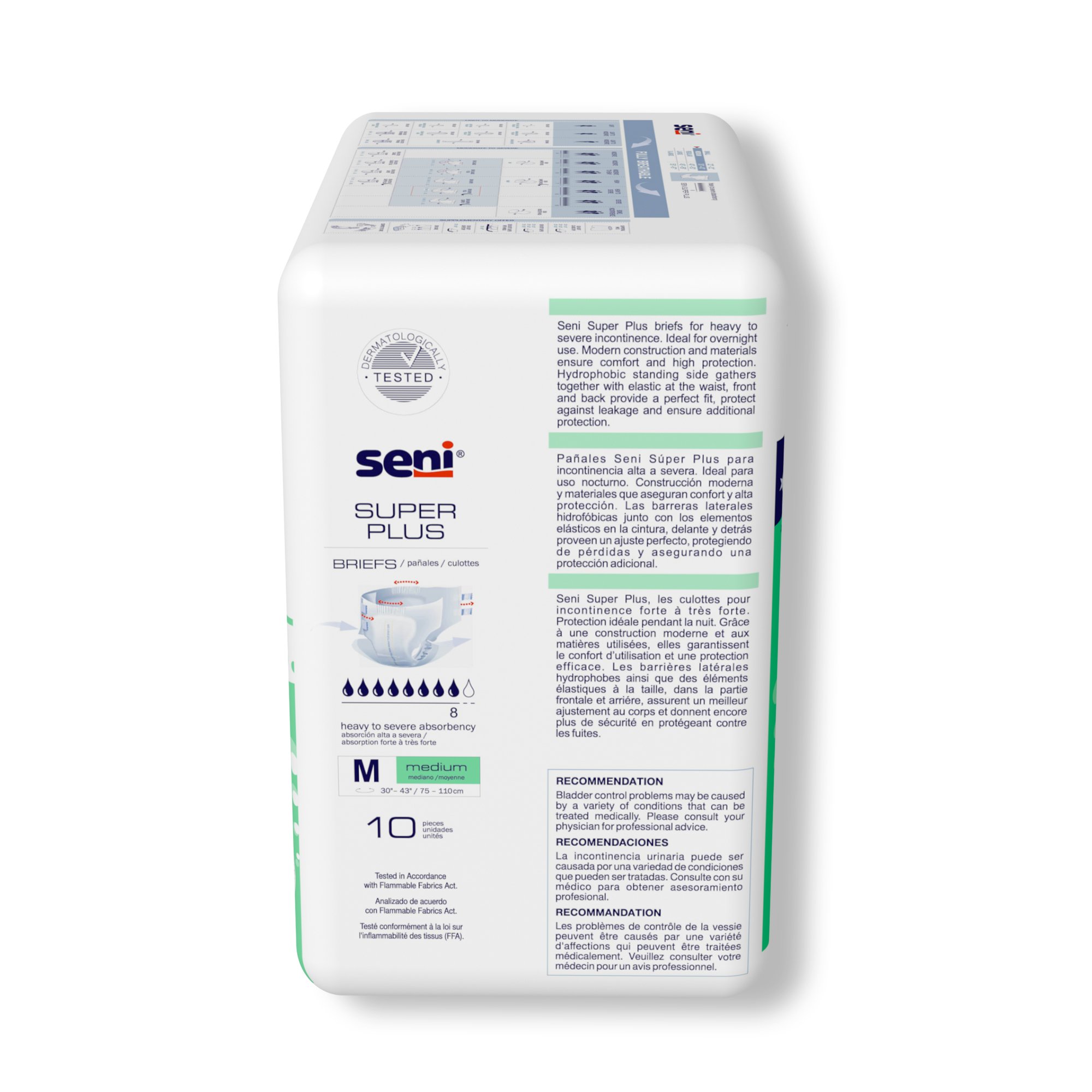 Seni® Super Plus Overnight Heavy to Severe Absorbency Incontinence Brief, Medium - Image 8
