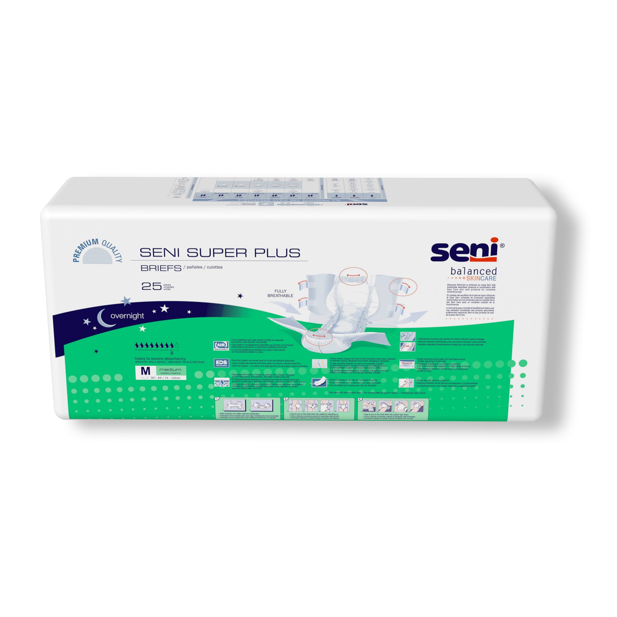 Seni® Super Plus Overnight Heavy to Severe Absorbency Incontinence Brief, Medium - Image 9