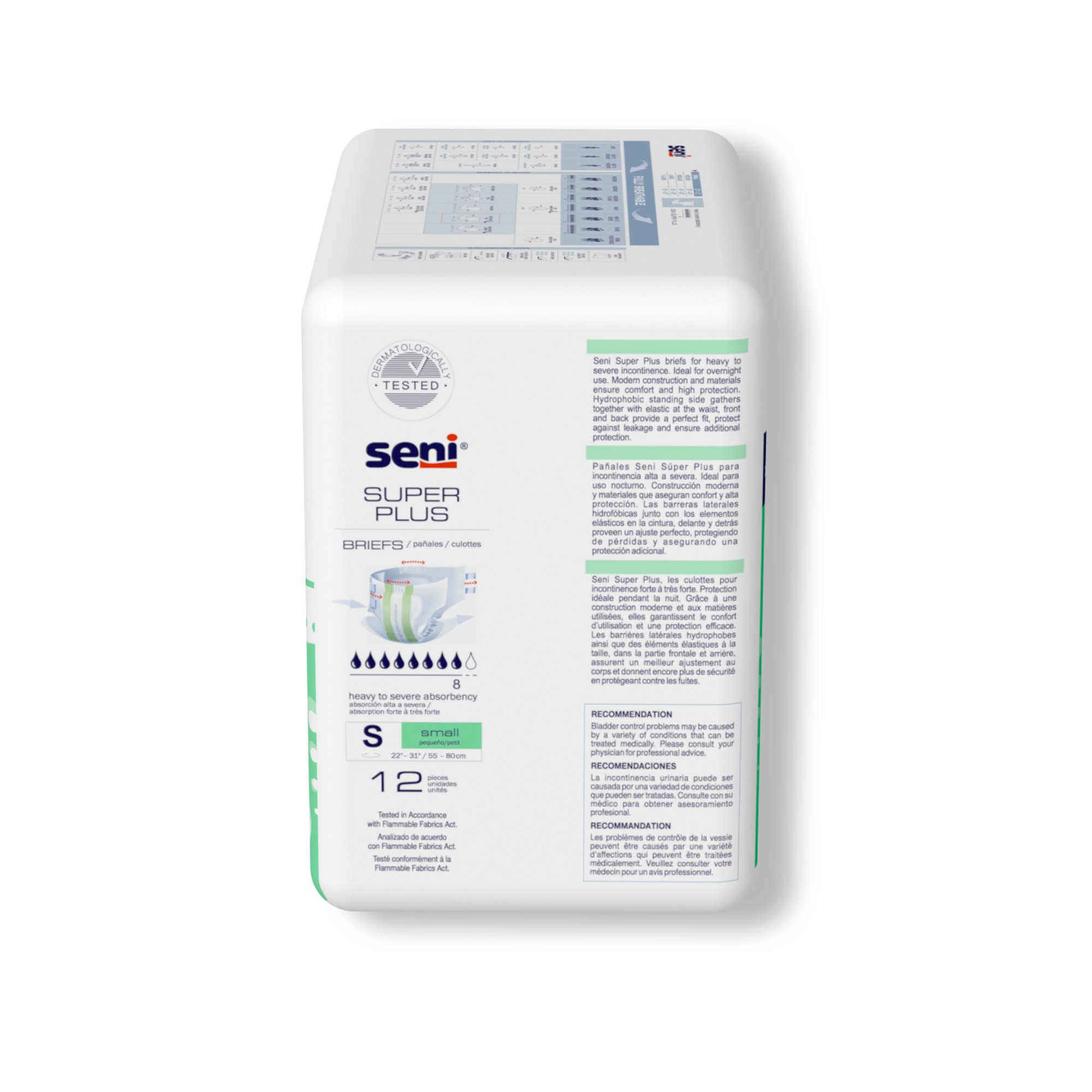 Seni® Super Plus Overnight Heavy to Severe Absorbency Incontinence Brief, Small - Image 8
