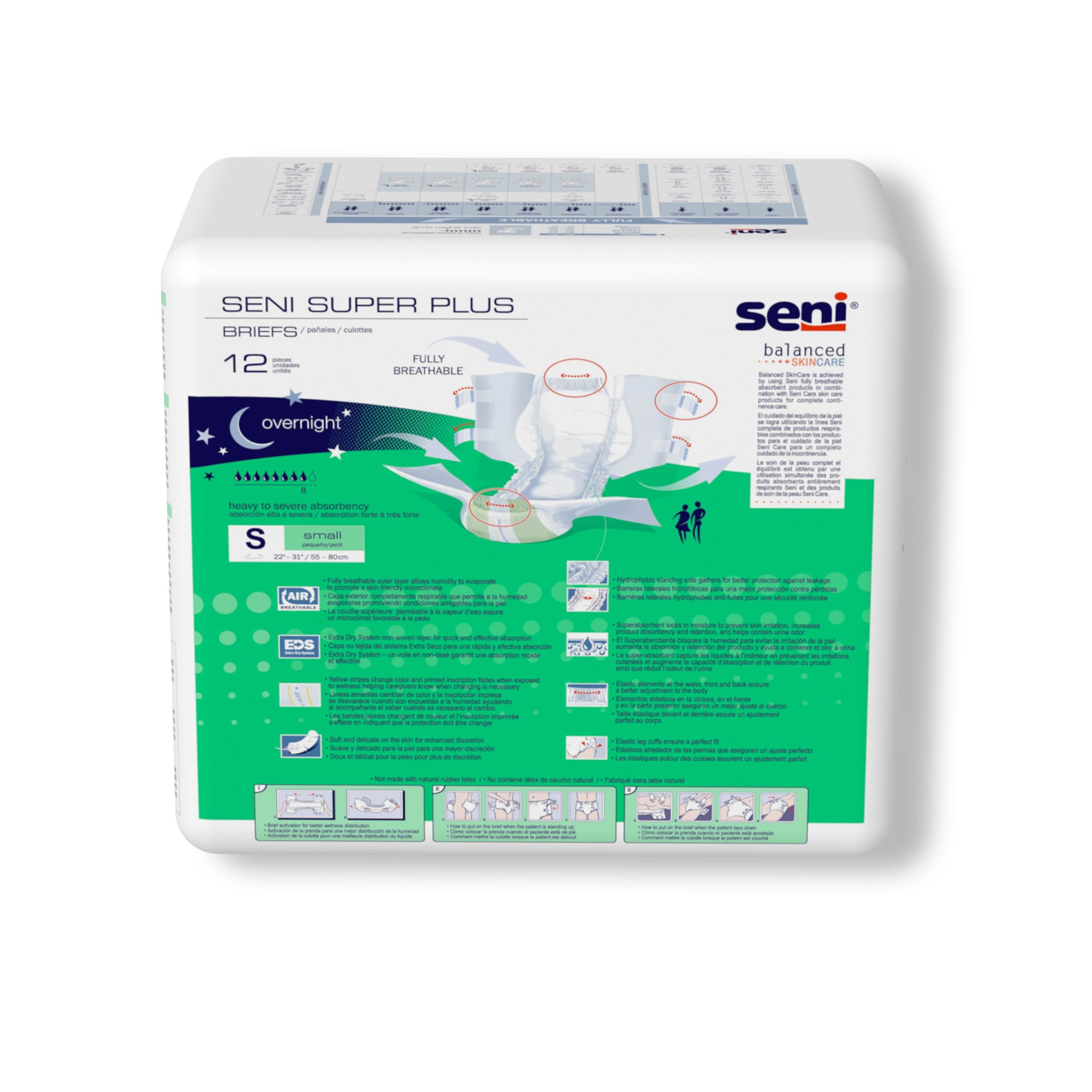 Seni® Super Plus Overnight Heavy to Severe Absorbency Incontinence Brief, Small - Image 9