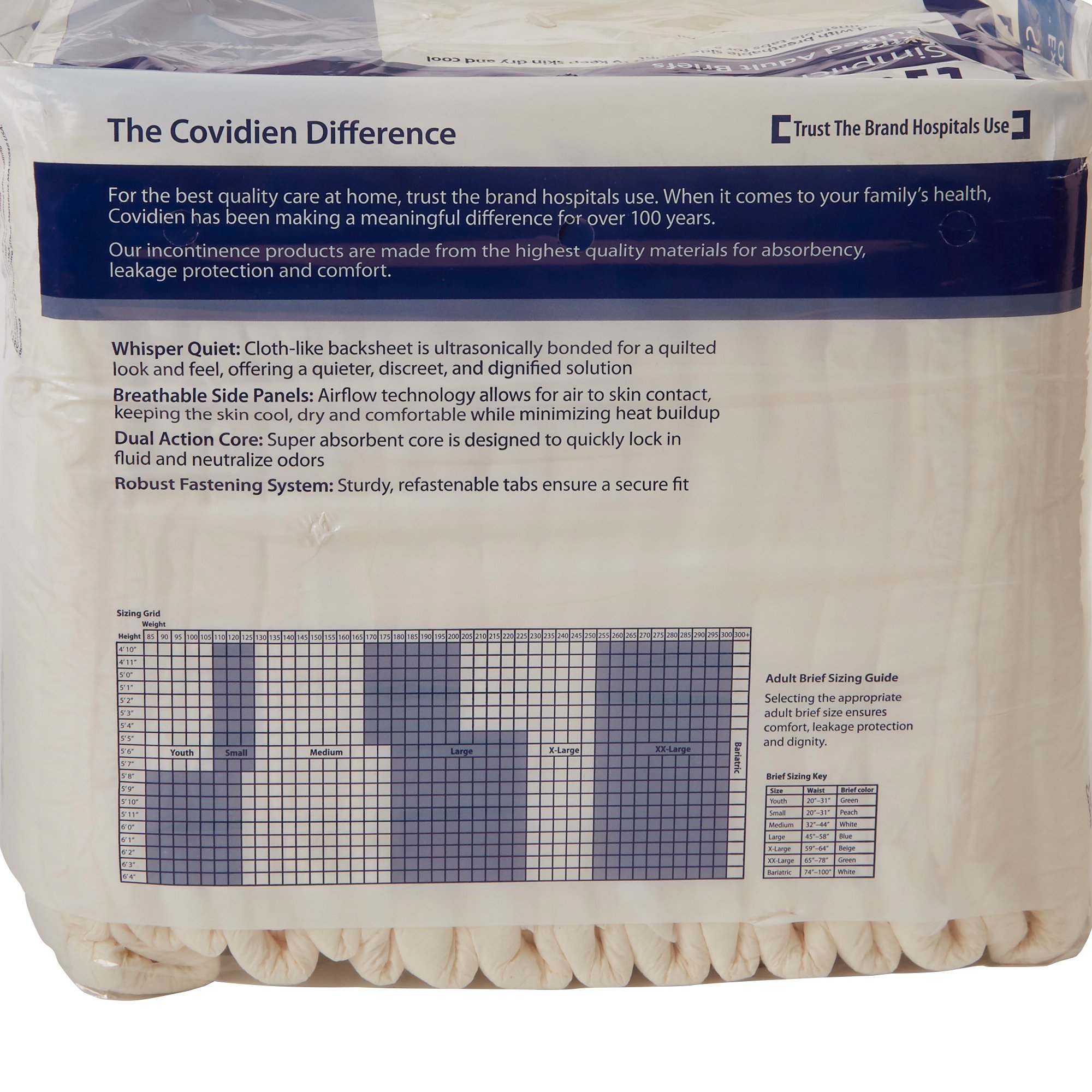 Simplicity Unisex Adult Incontinence Briefs, Moderate Absorbency, Extra Large - Image 3