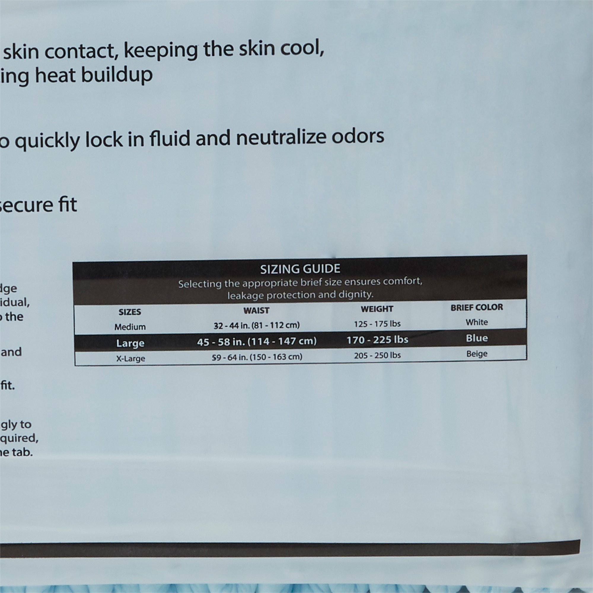 Simplicity Unisex Adult Incontinence Briefs, Moderate Absorbency, Large, Blue - Image 3