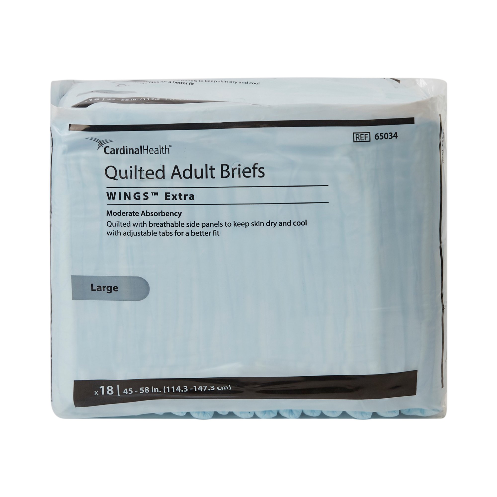 Simplicity Unisex Adult Incontinence Briefs, Moderate Absorbency, Large, Blue - Image 2