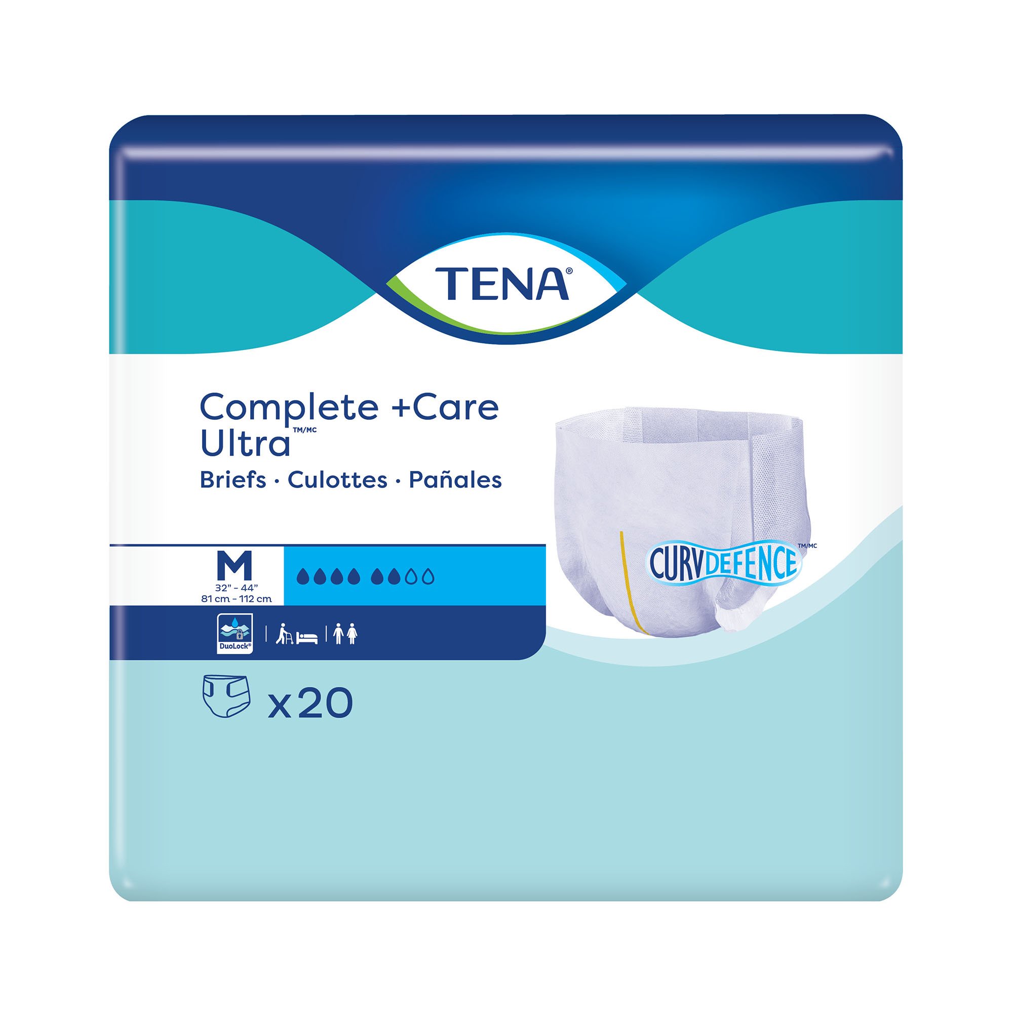 TENA Complete +Care Ultra™ Briefs with CurvDefence™, Medium