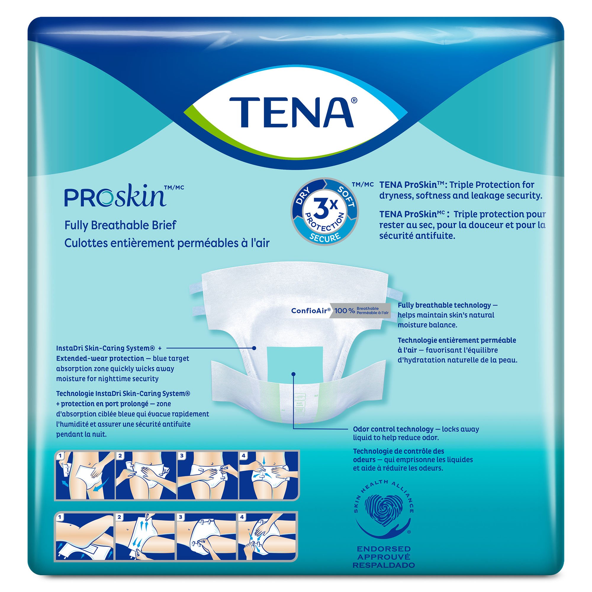 TENA Super Adult Heavy-Absorbent Incontinence Brief, Medium - Image 3