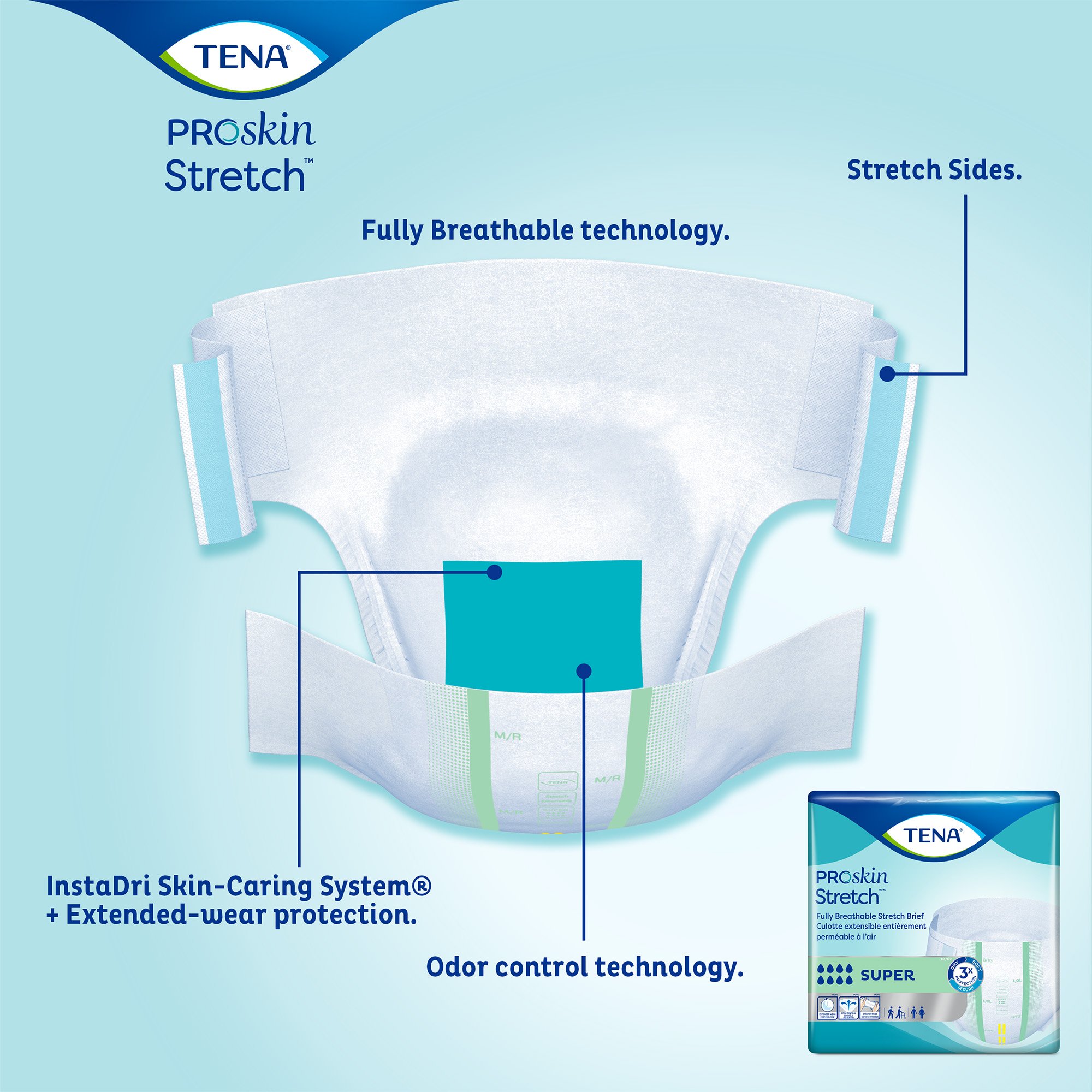 Tena® ProSkin Stretch™ Super Incontinence Brief, Large / Extra Large - Image 7