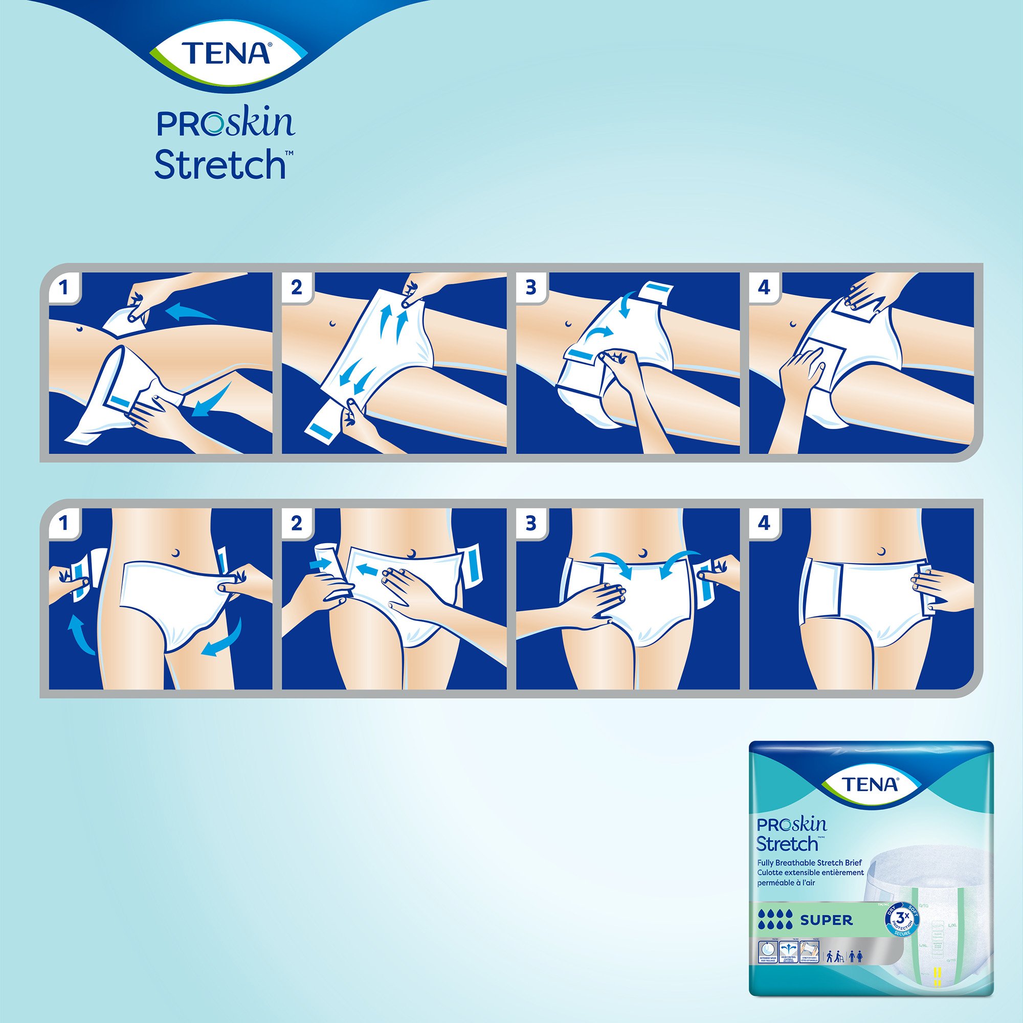 Tena® ProSkin Stretch™ Super Incontinence Brief, Medium - Image 6