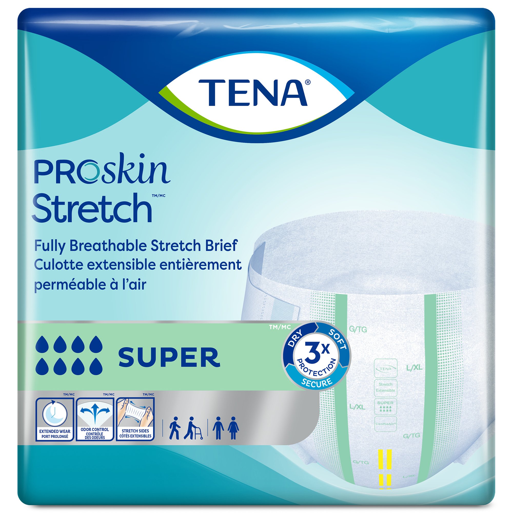 Tena® ProSkin Stretch™ Super Incontinence Brief, Medium - Image 2