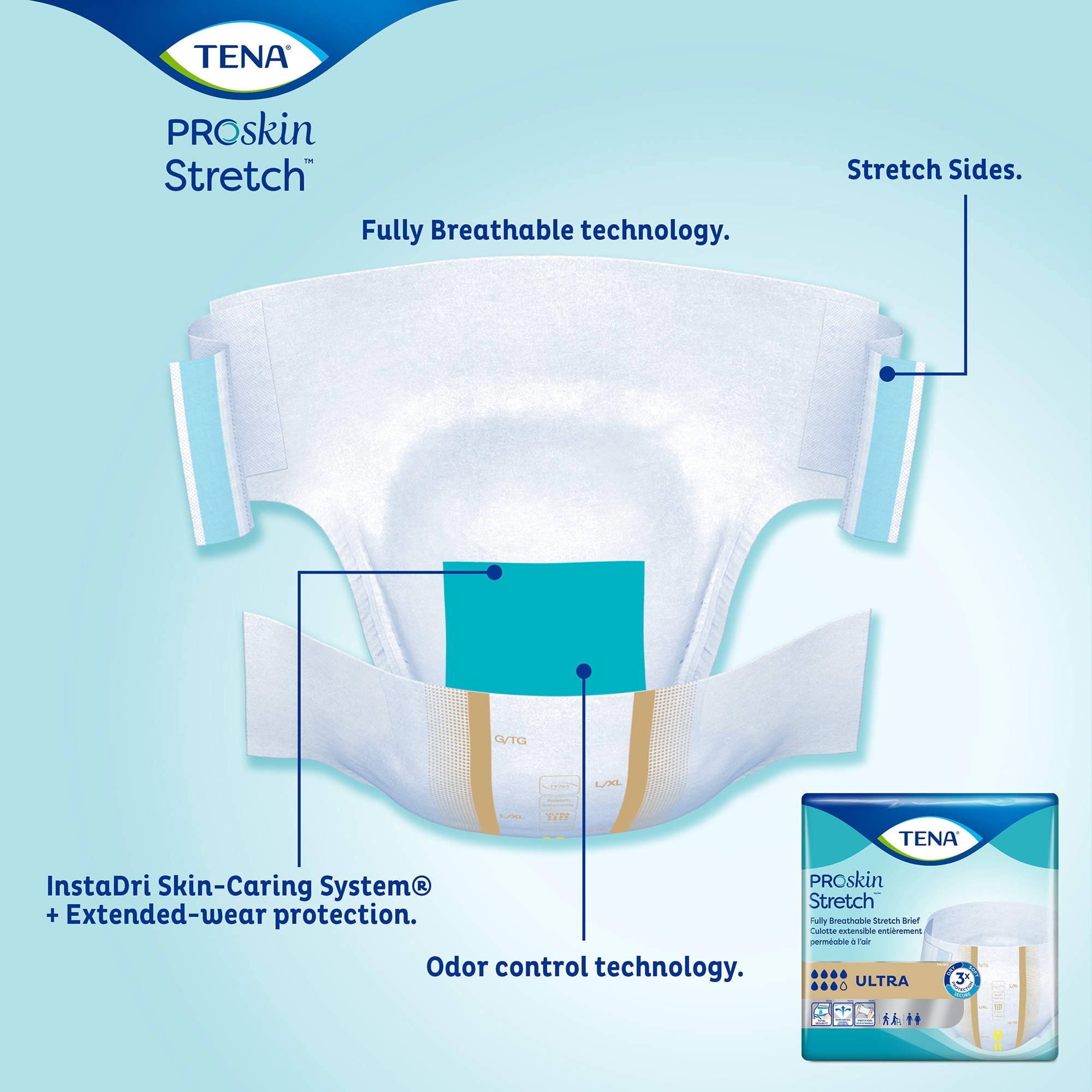 Tena® ProSkin Stretch™ Ultra Incontinence Brief, Large / Extra Large - Image 8