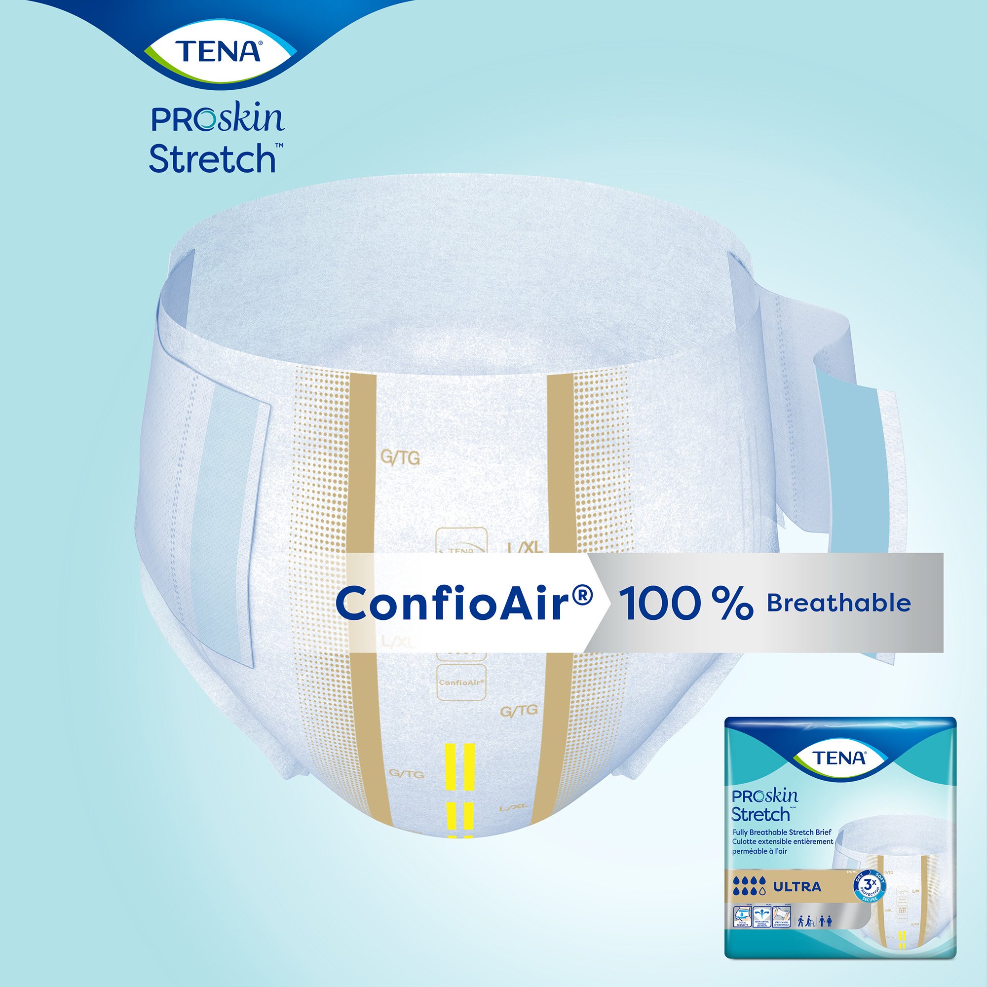 Tena® ProSkin Stretch™ Ultra Incontinence Brief, Large / Extra Large - Image 9