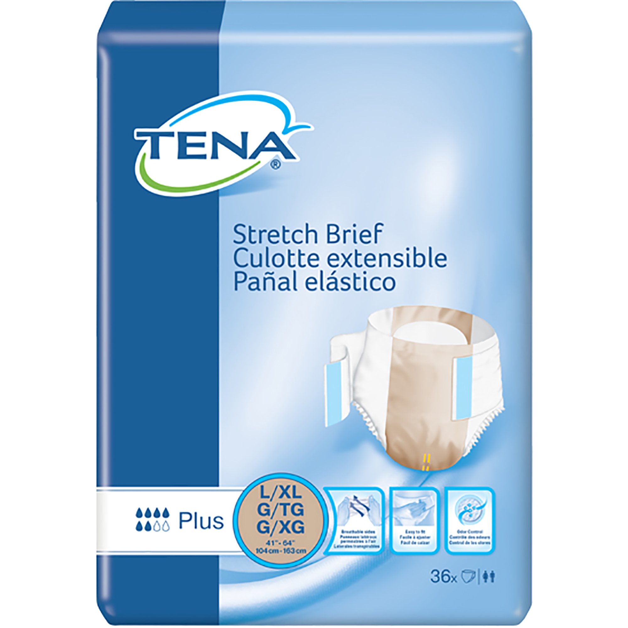 Tena® Stretch™ Plus Incontinence Brief, Large / Extra Large - Image 2