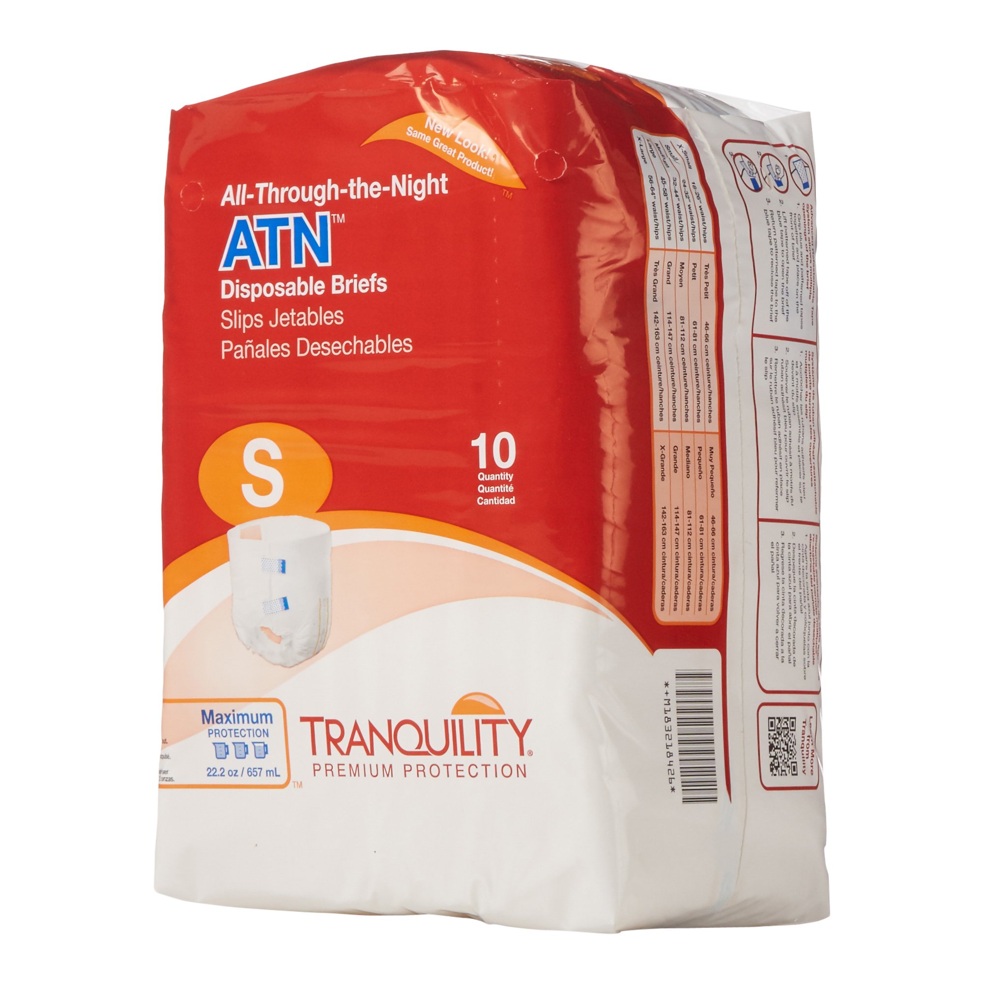 Tranquility® ATN Maximum Protection Incontinence Brief, Small - Image 4