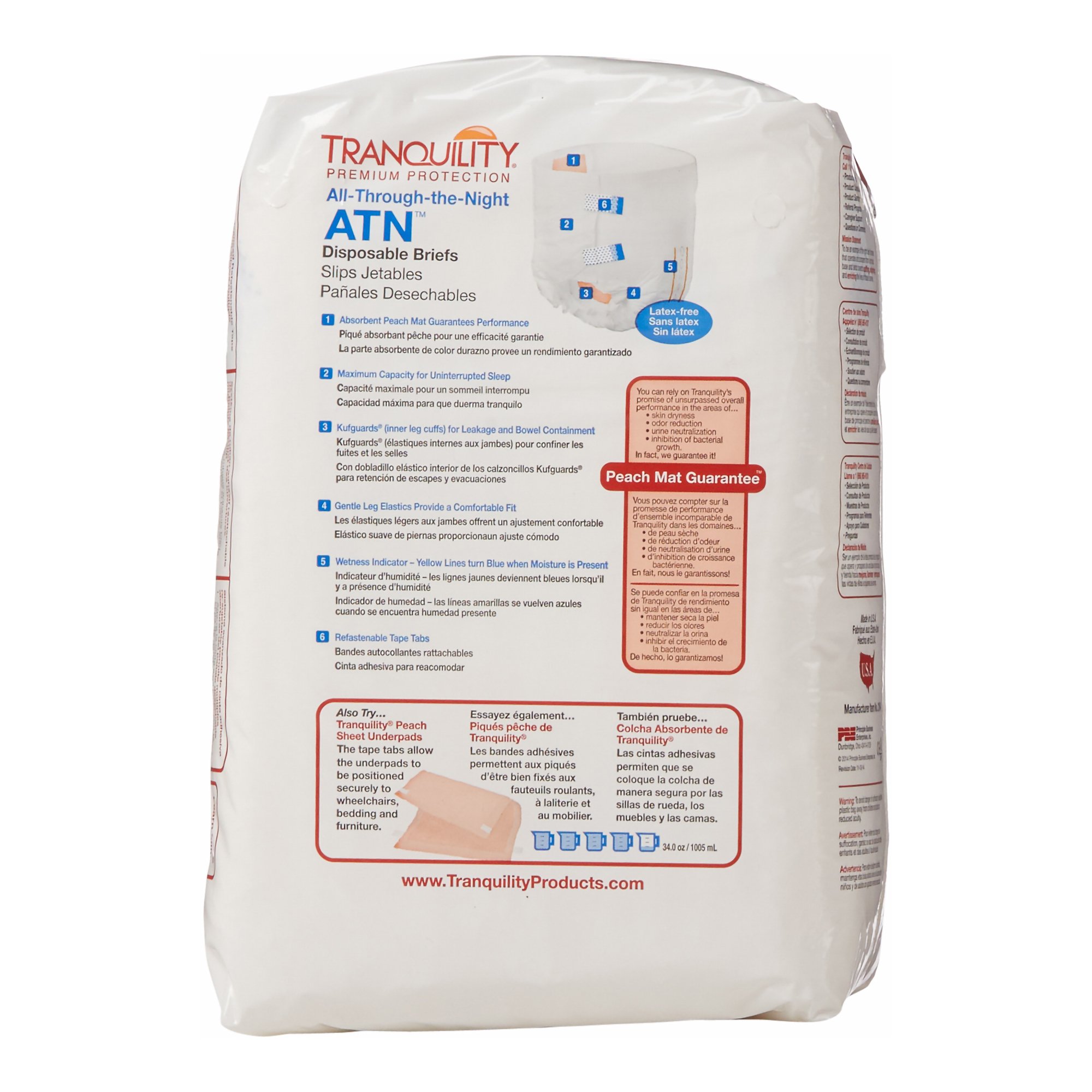 Tranquility® ATN Maximum Protection Incontinence Brief, Small - Image 5