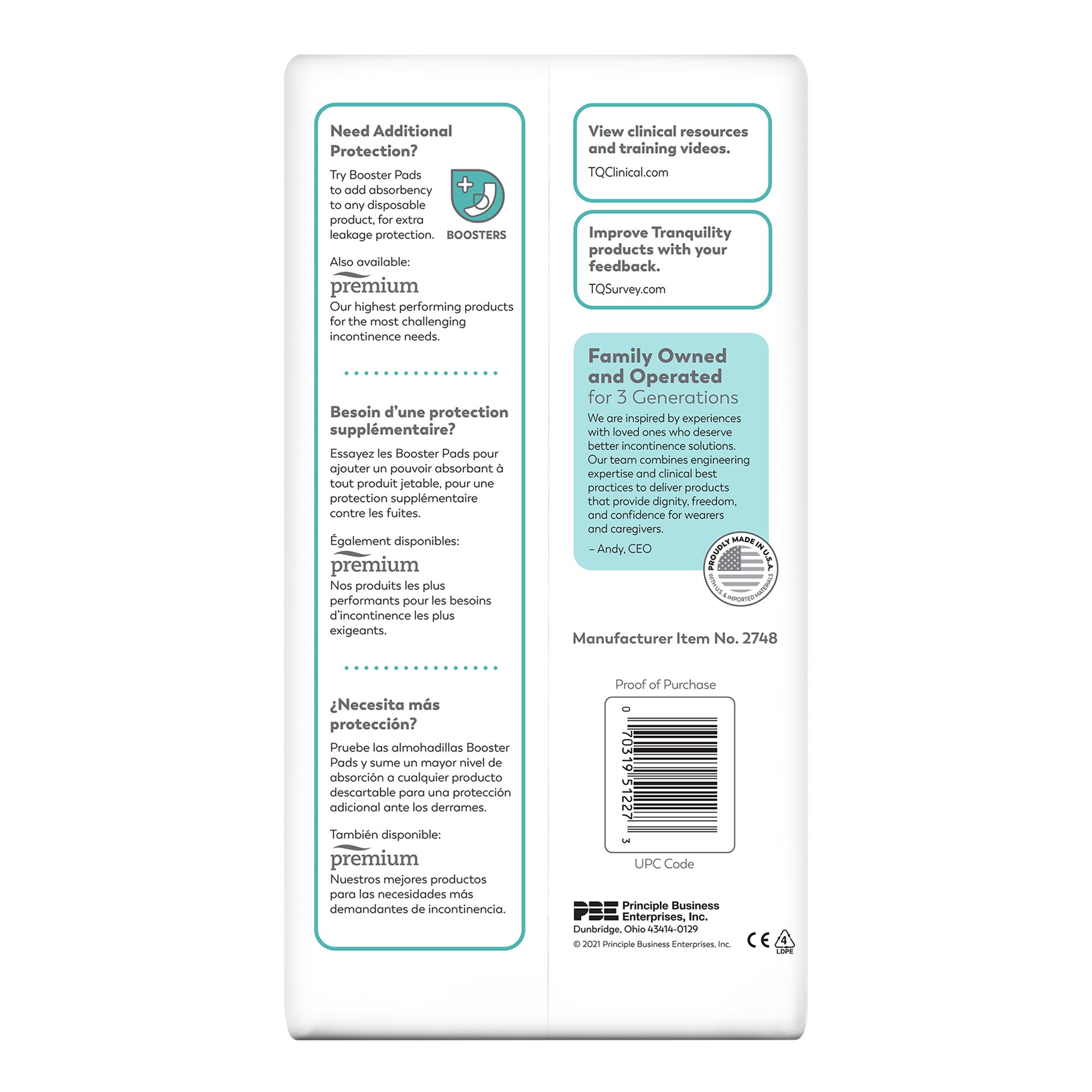 Tranquility® Essential Heavy Incontinence Brief, 2X-Large - Image 3