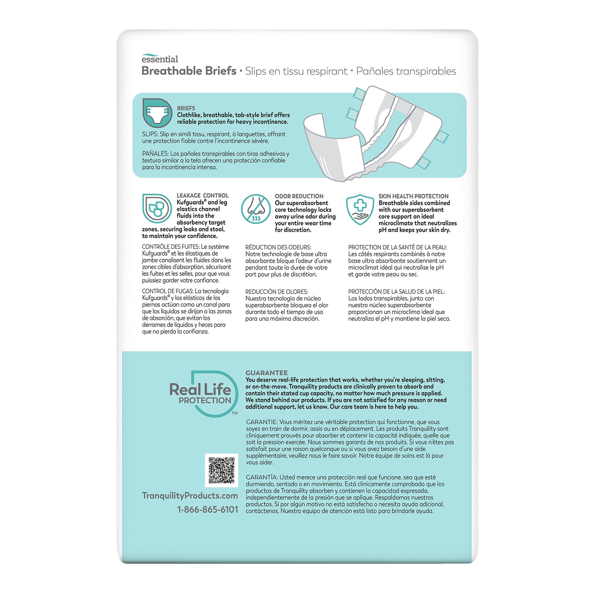 Tranquility® Essential Heavy Incontinence Brief, Extra Large - Image 2