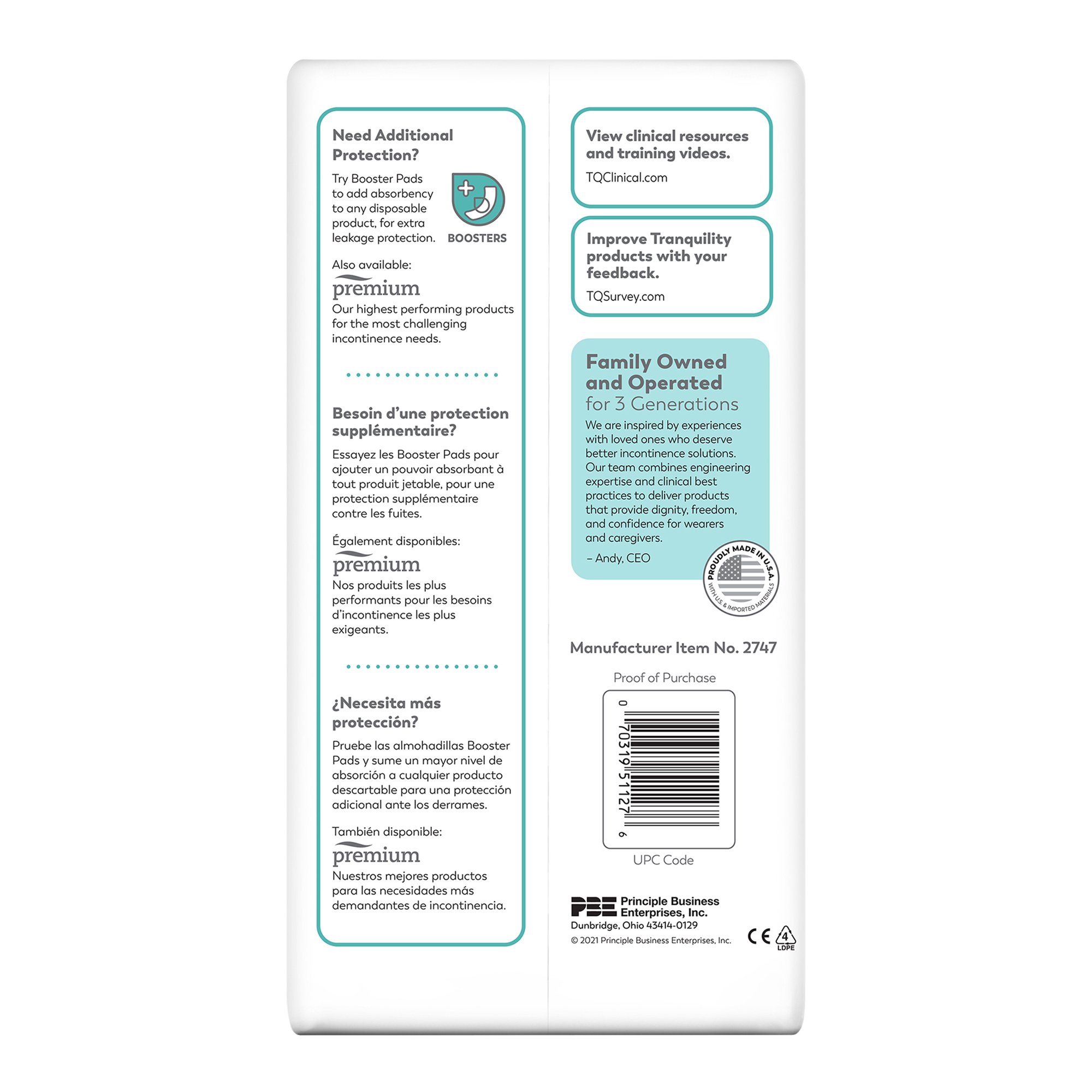 Tranquility® Essential Heavy Incontinence Brief, Extra Large - Image 3