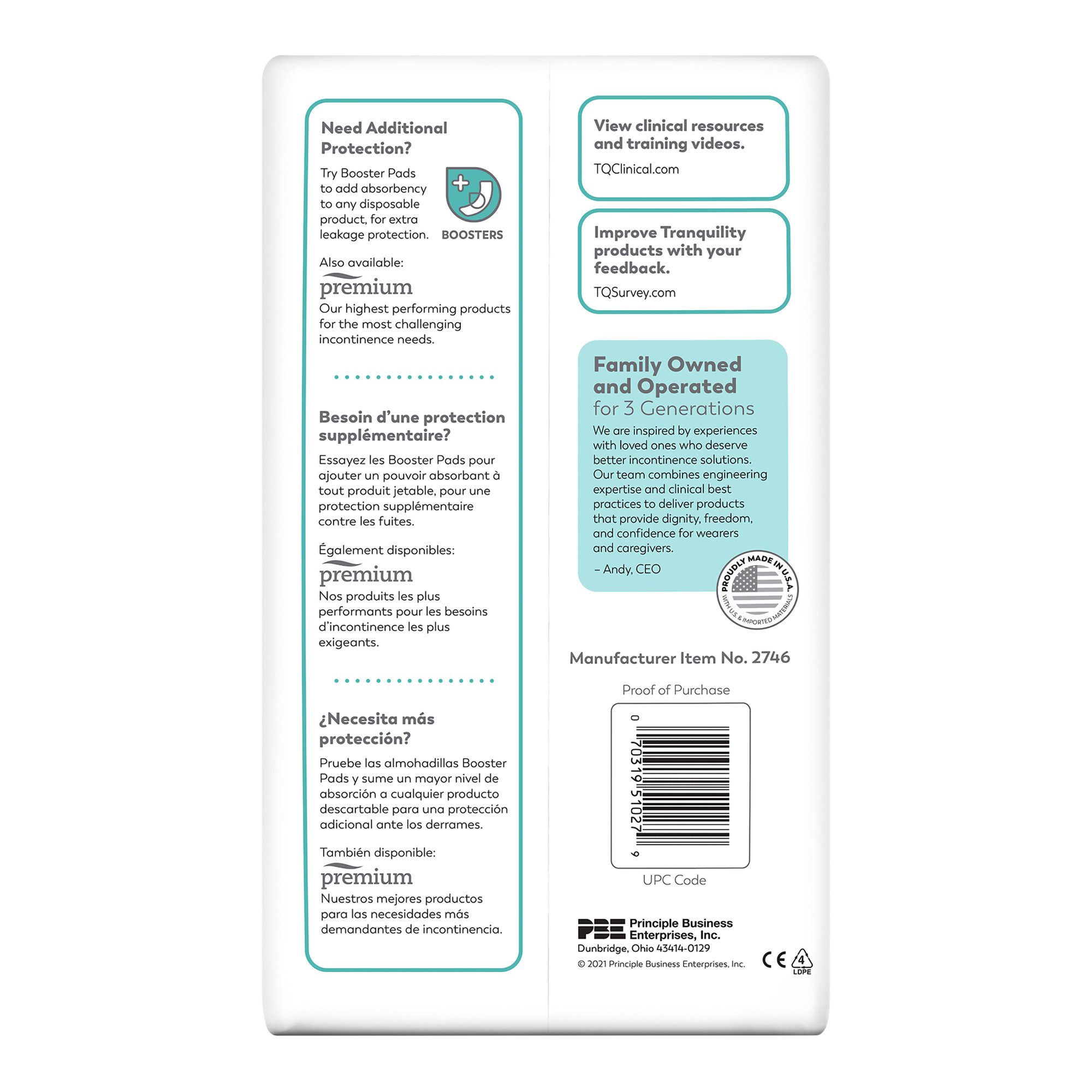 Tranquility® Essential Heavy Incontinence Brief, Large - Image 3