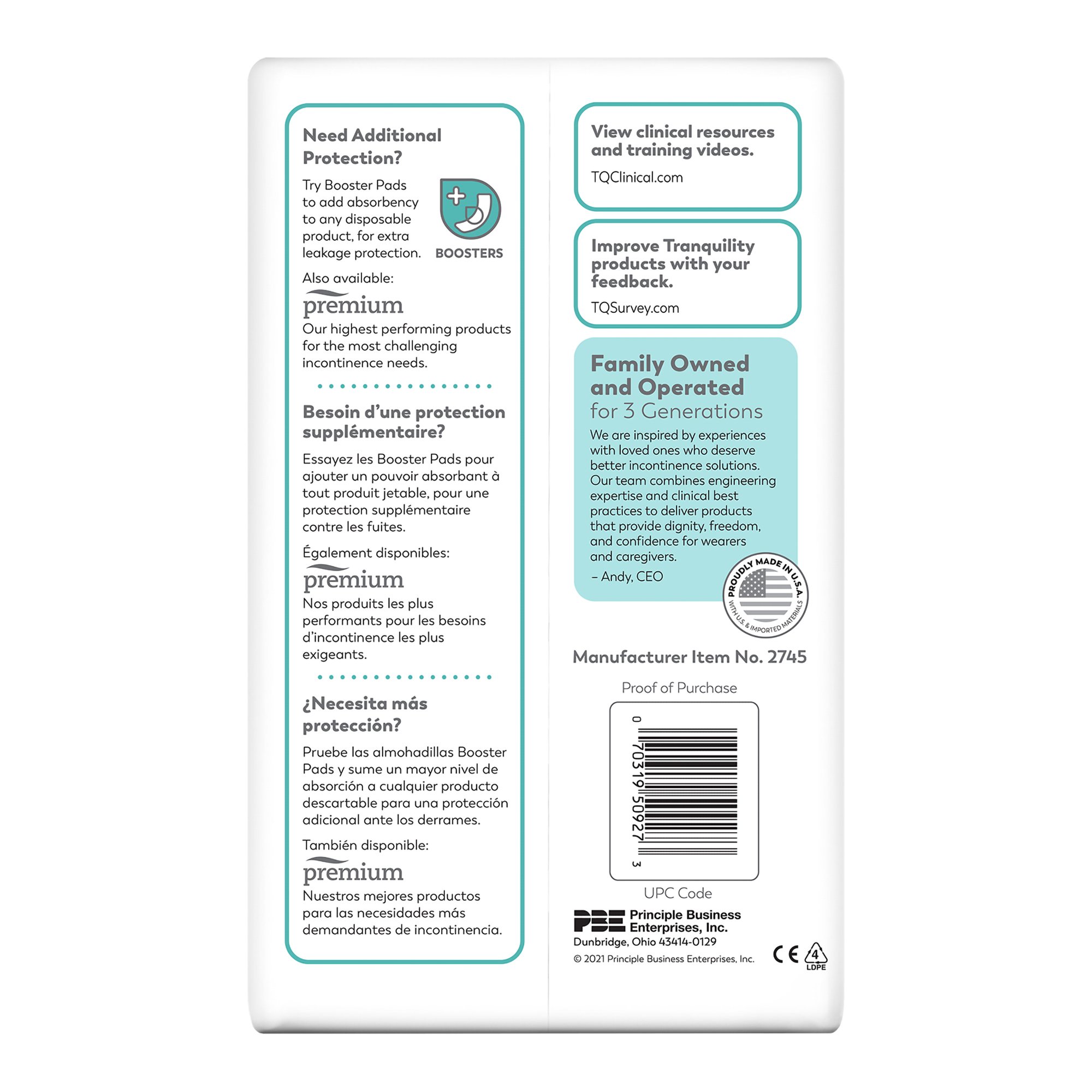 Tranquility® Essential Heavy Incontinence Brief, Medium - Image 3