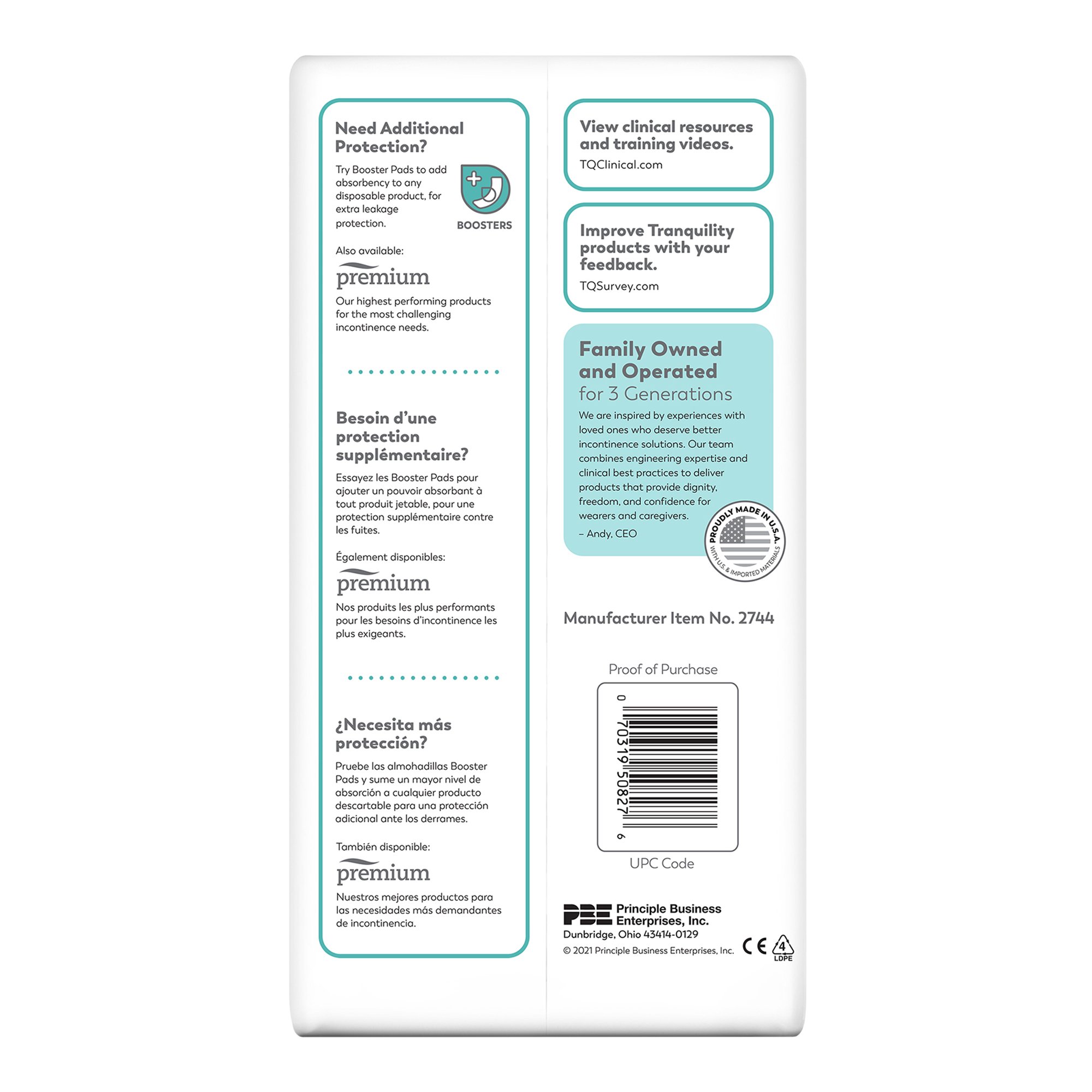 Tranquility® Essential Heavy Incontinence Brief, Small - Image 3