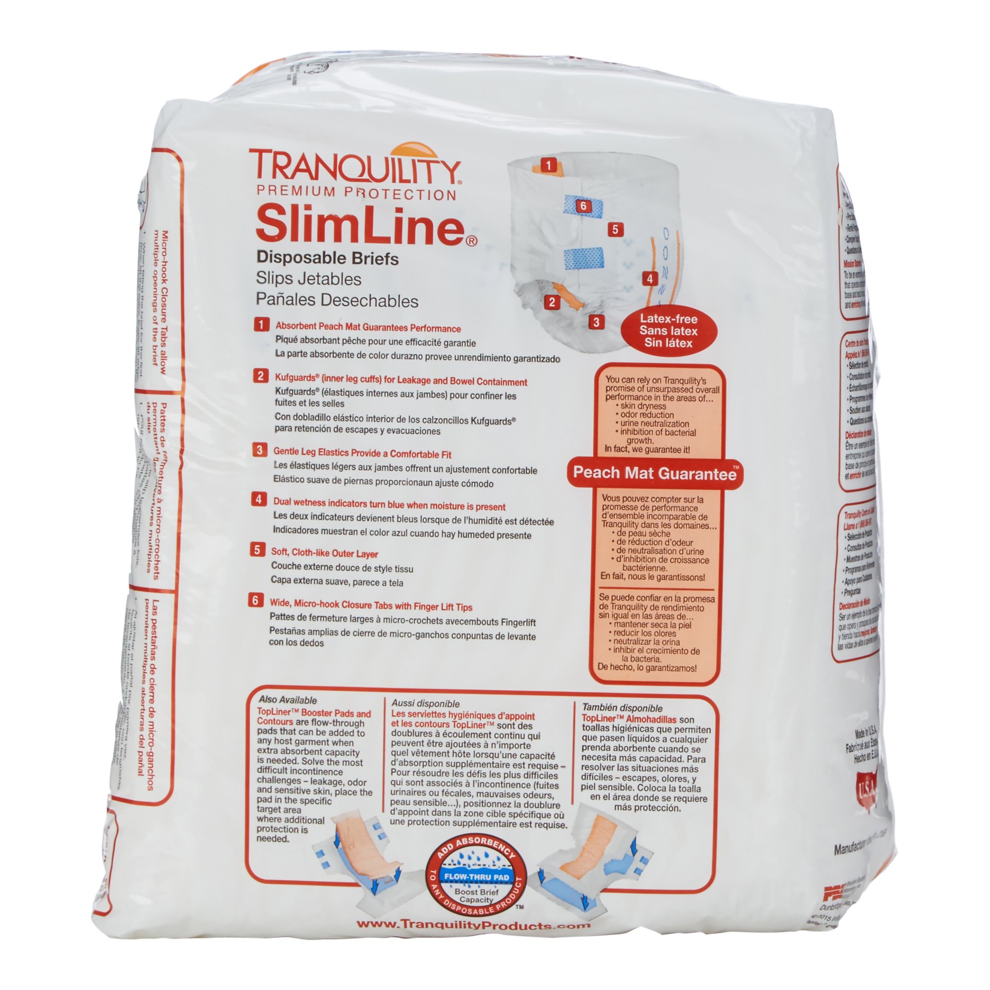 Tranquility® SlimLine® Heavy Protection Incontinence Brief, Extra Small - Image 5