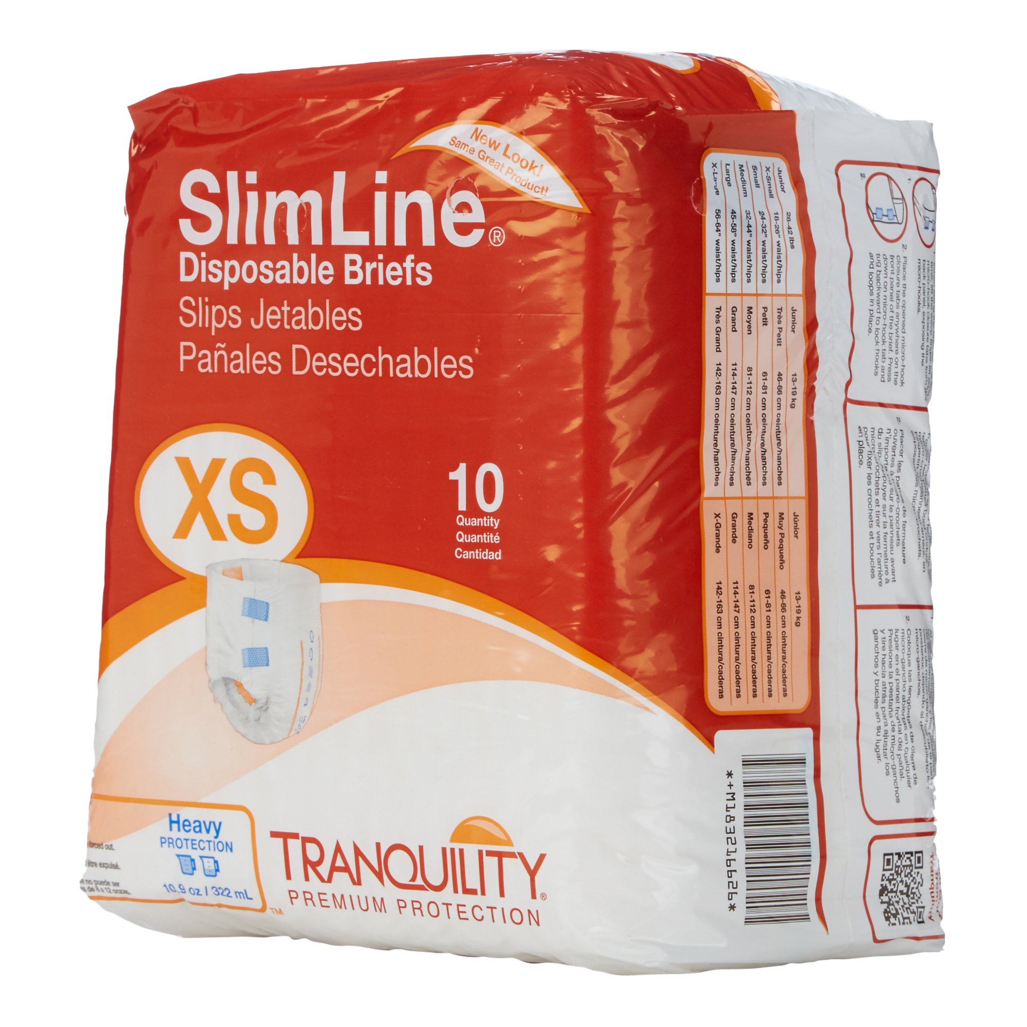 Tranquility® SlimLine® Heavy Protection Incontinence Brief, Extra Small - Image 4
