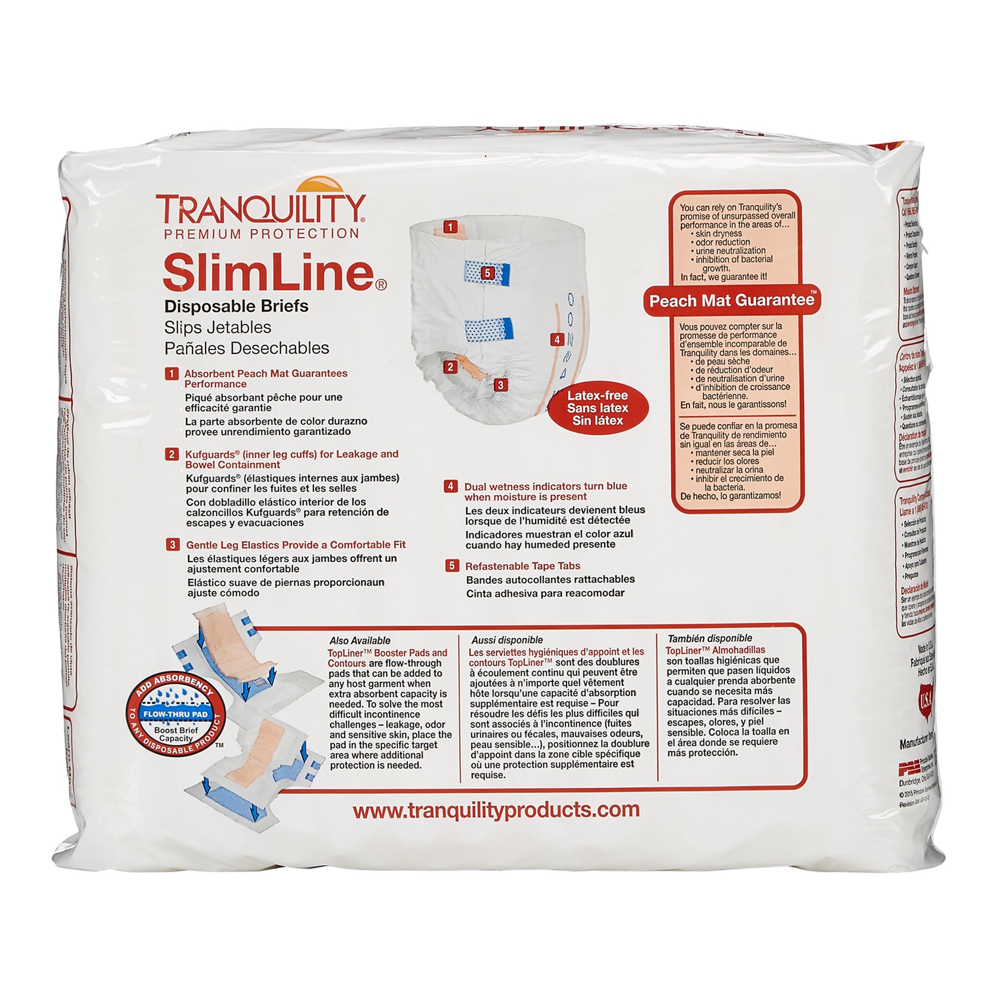 Tranquility® SlimLine® Heavy Protection Incontinence Brief, Medium - Image 5