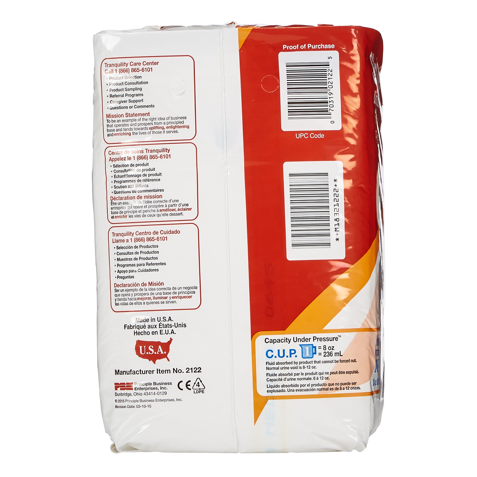 Tranquility® SlimLine® Heavy Protection Incontinence Brief, Medium - Image 6